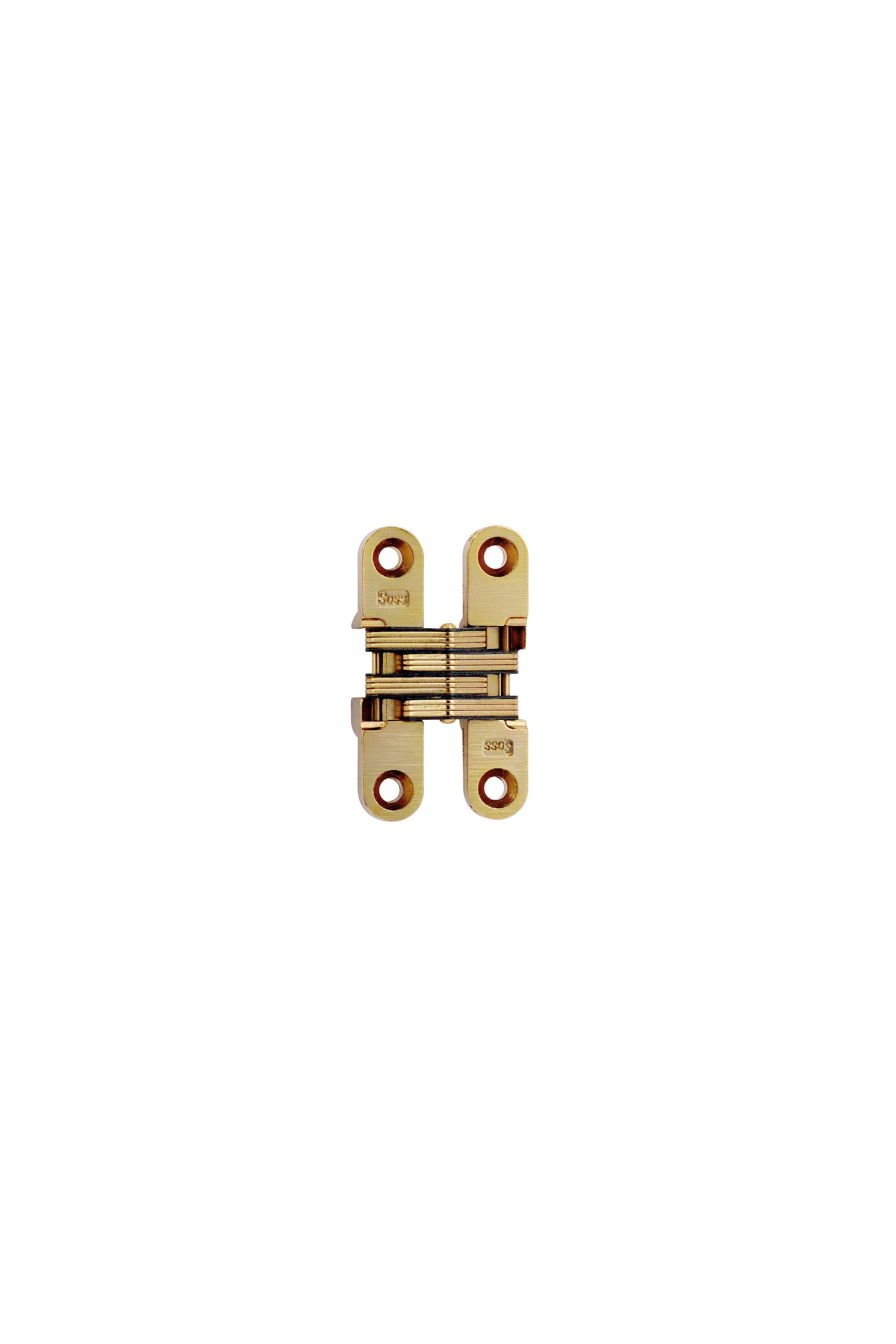 SOSS 204CUS4 204 2-3/8-in H Satin Brass Mortise concealed Interior Door Hinge 2 -Pack