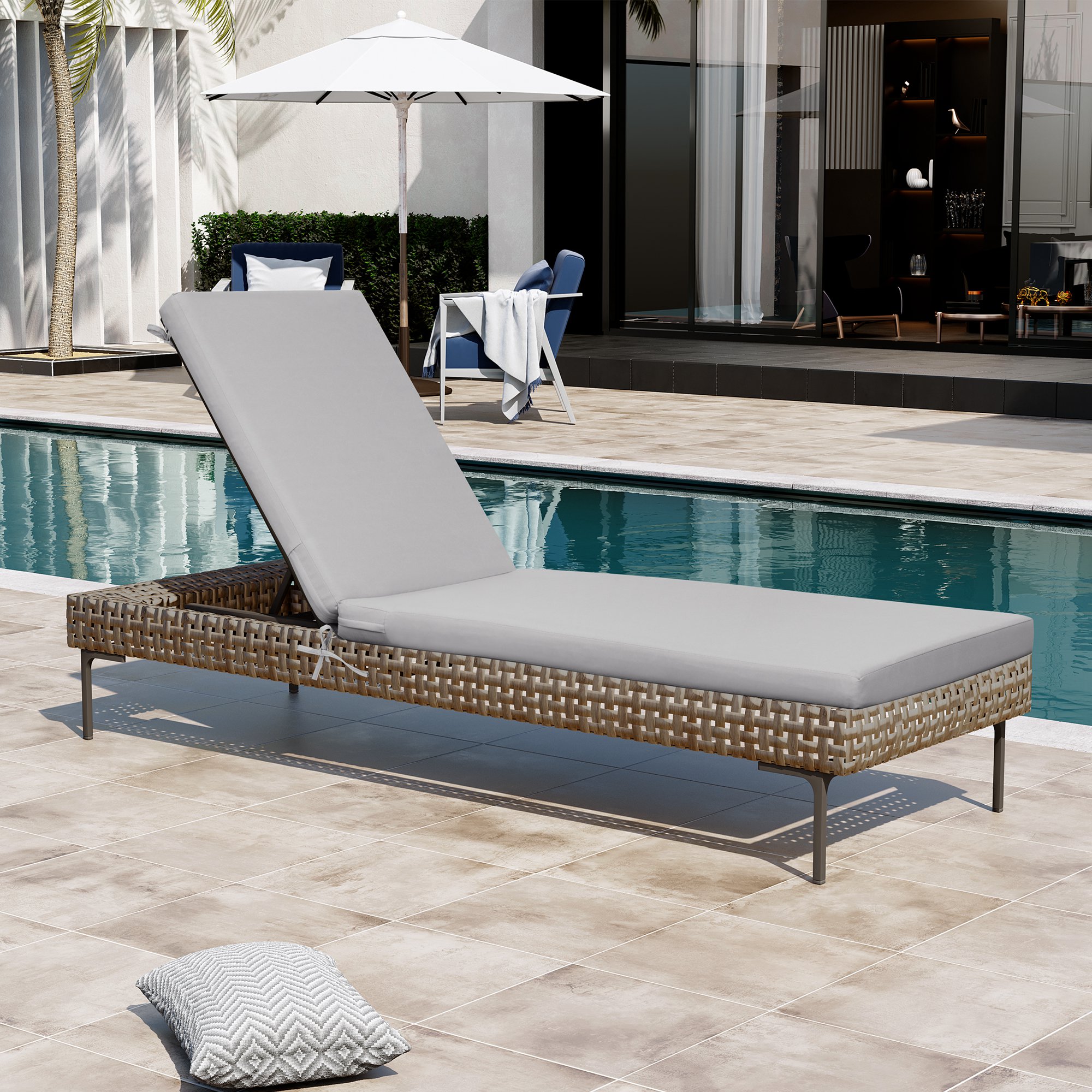 CloudFly CL-CU001LGY80-2 Patio-Furniture-Cushions - View #7