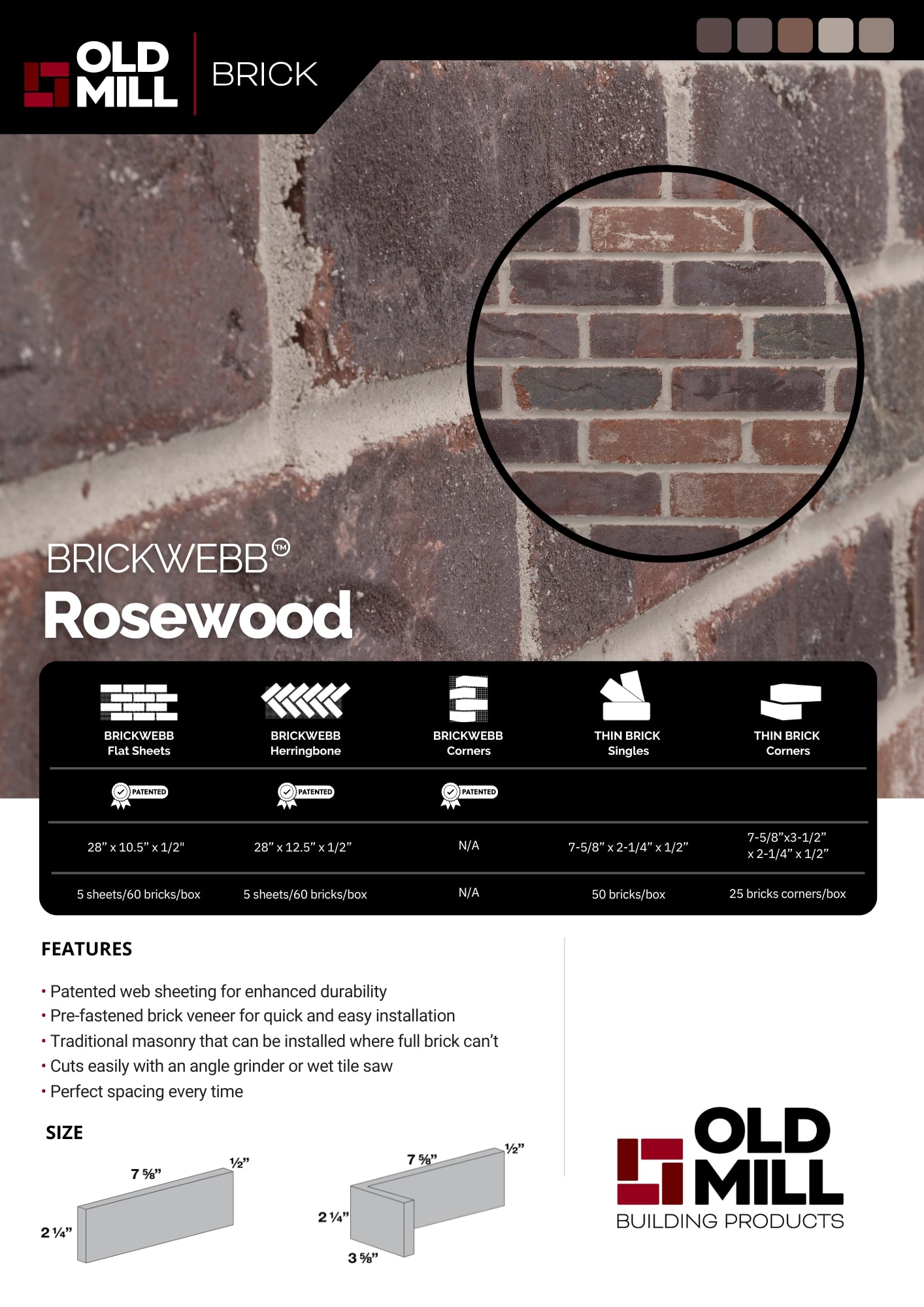 Old Mill Thin Brick Systems BWH-370048CS Brick-Veneer - View #7