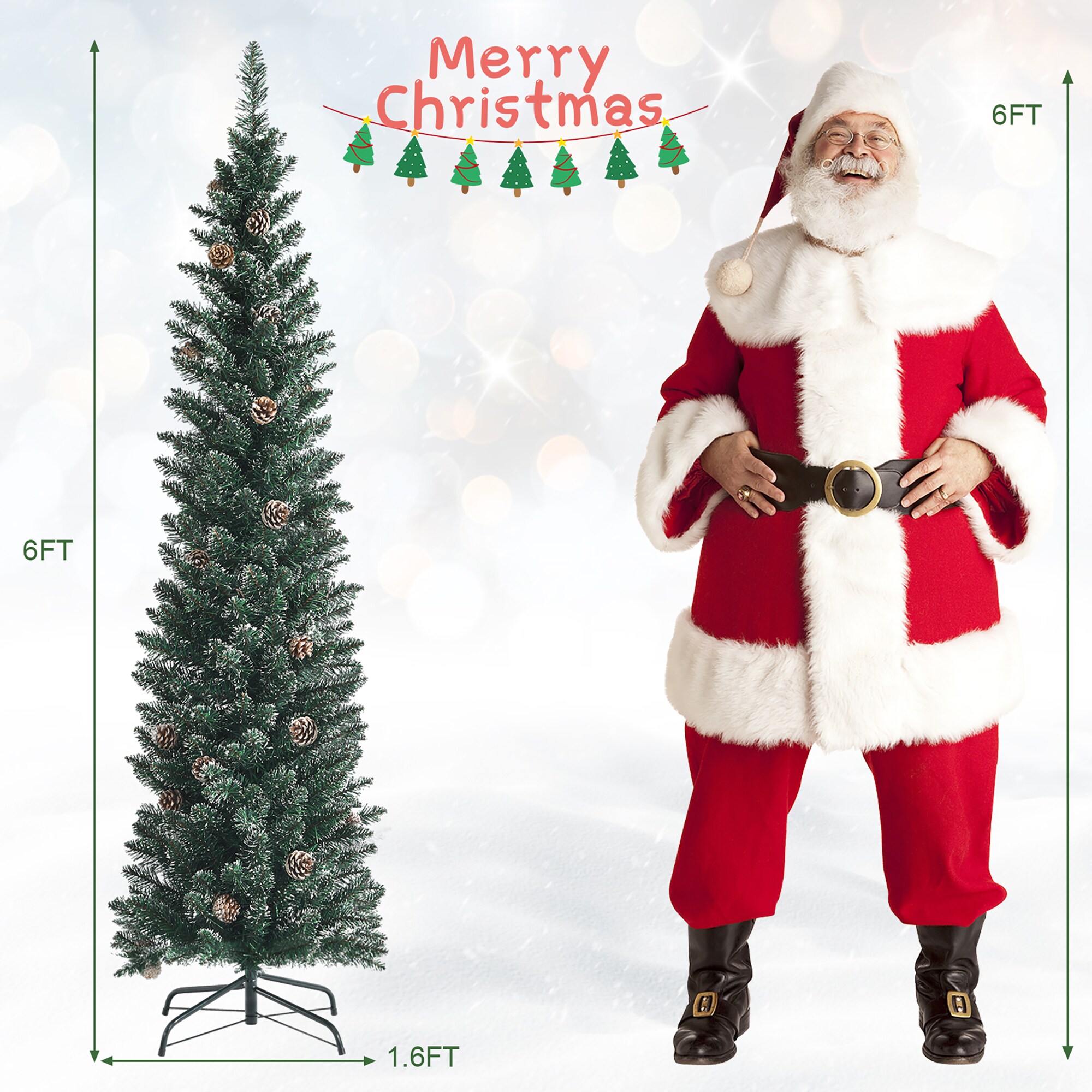 Costway CM23633 Artificial-Christmas-Trees - View #8