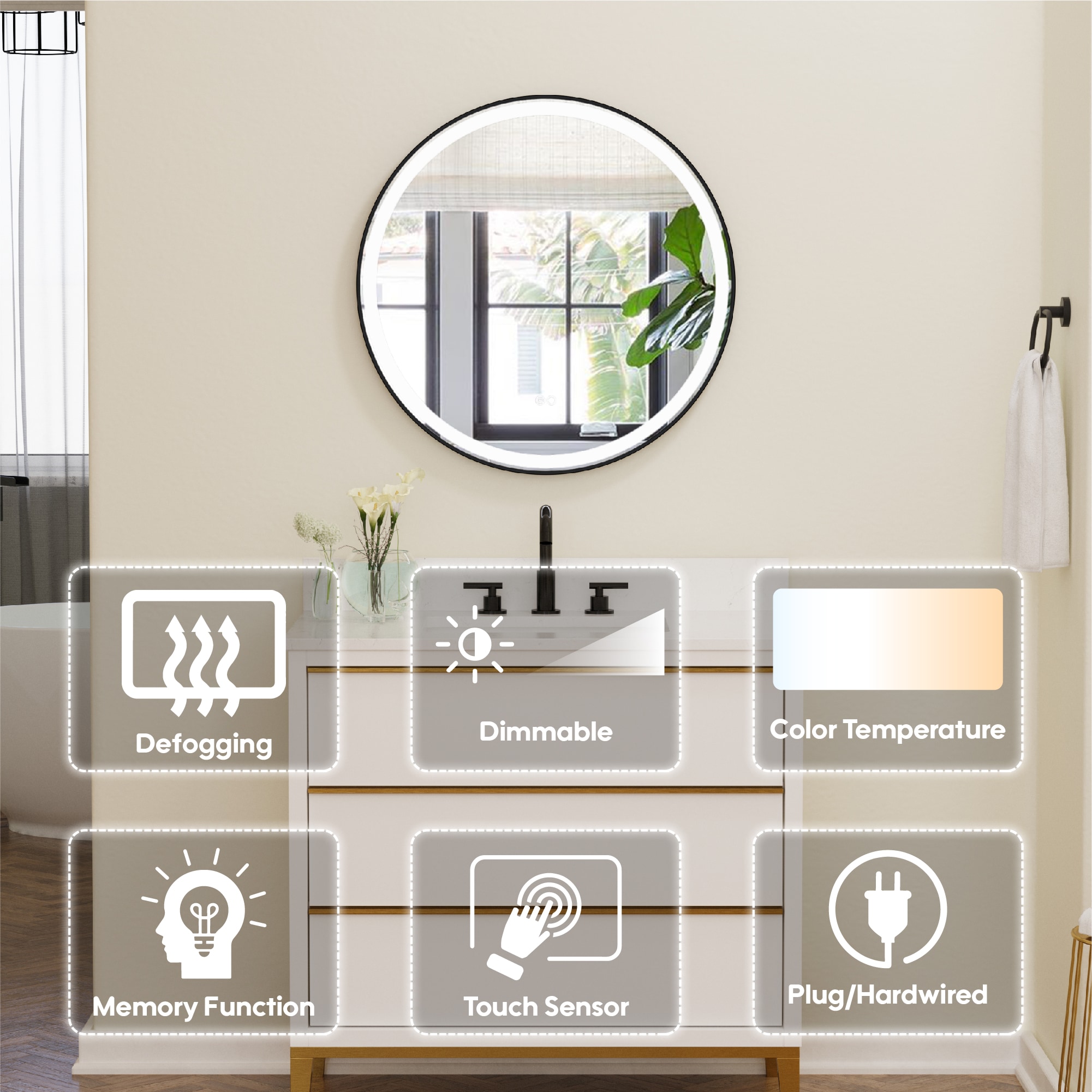 CALVON RC9-2828MB Framed-Bath-Mirrors - View #6