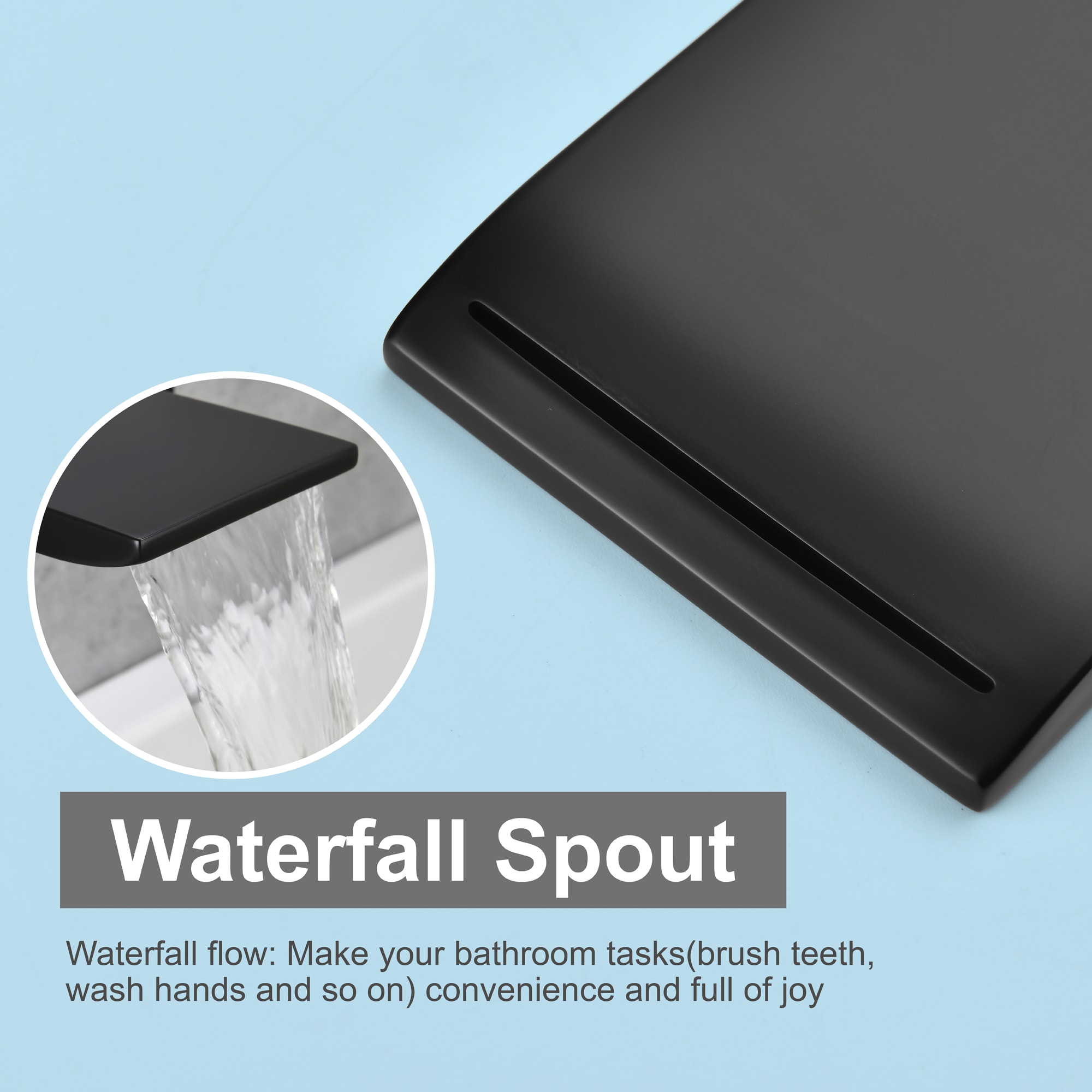 WELLFOR SMG-2419MB Roman-Tub-Faucets - View #9