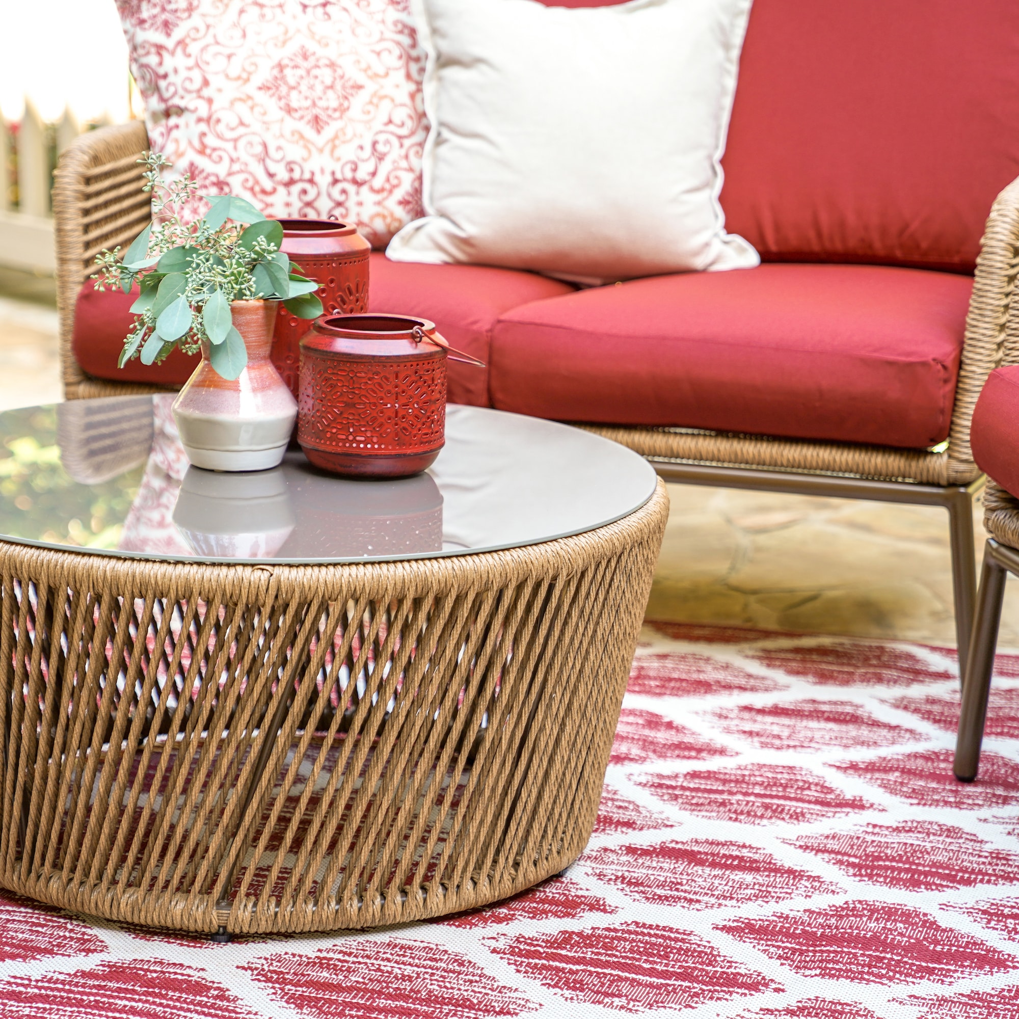 Leisure Made 199625-RED Patio-Conversation-Sets - View #5