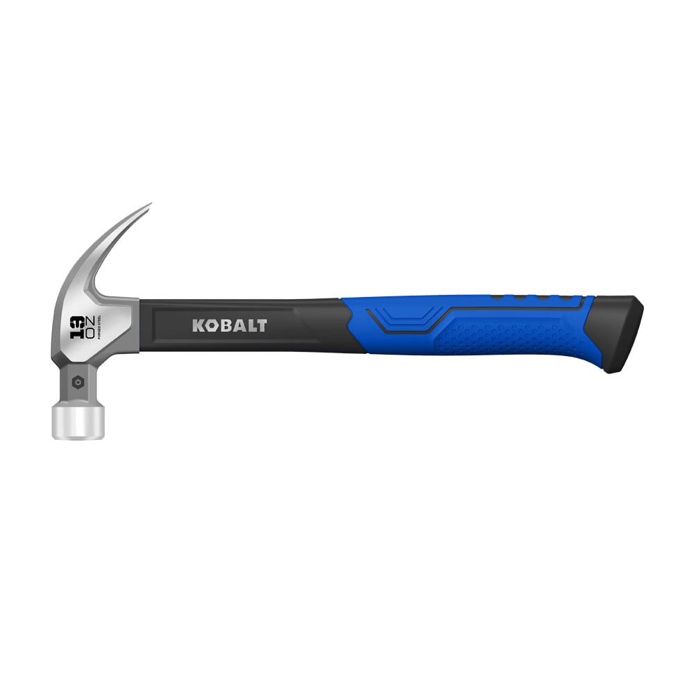 Kobalt 55460 13 -oz Smooth Face Steel Head Fiberglass Handle Claw hammer