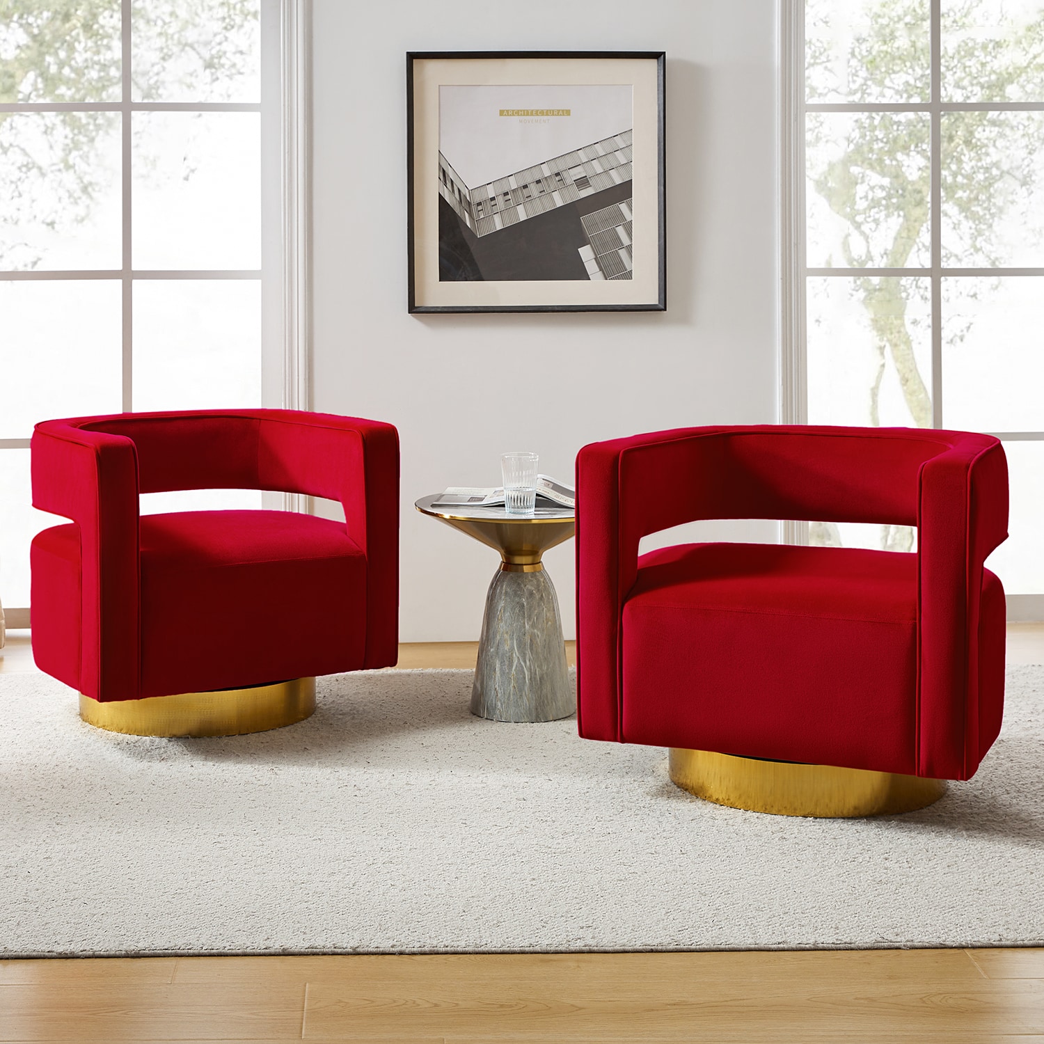 14 Karat Home CHM0141-RED chairs - View #3