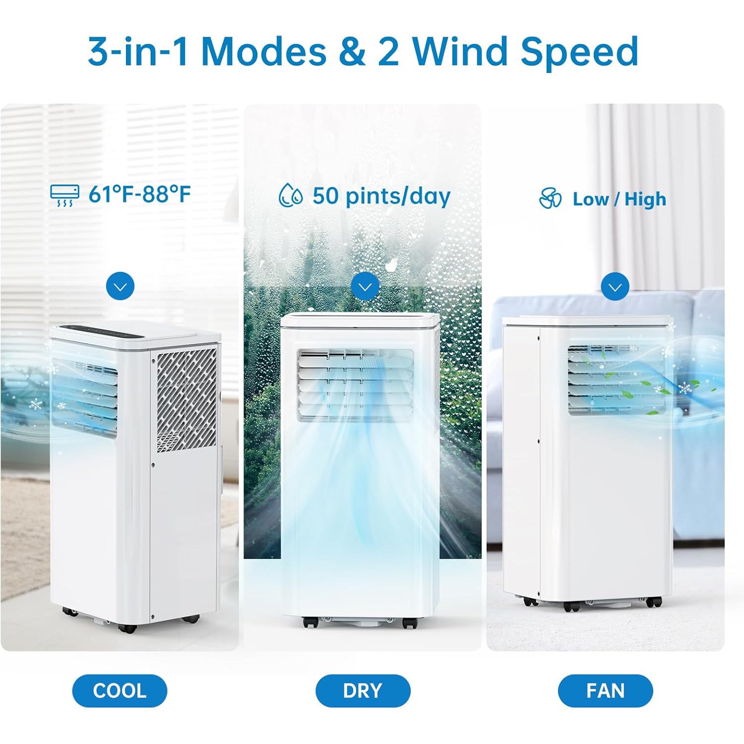 Der Rose LMXPHO_10F8-0825KGR3 Portable-Air-Conditioners - View #3