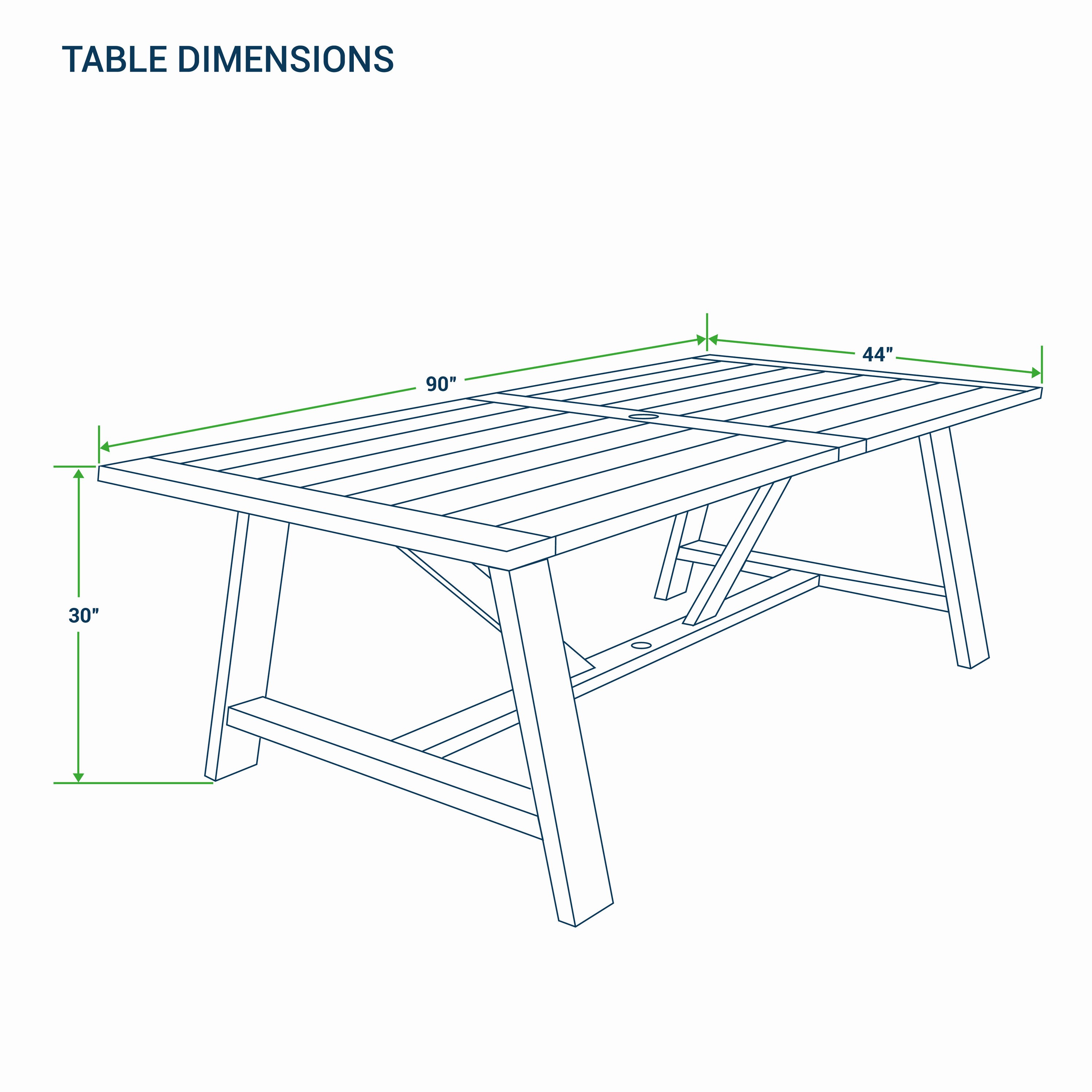 Cambridge Casual Zephyr 7-Piece Brown Patio Dining Set Wood Rectangle ...