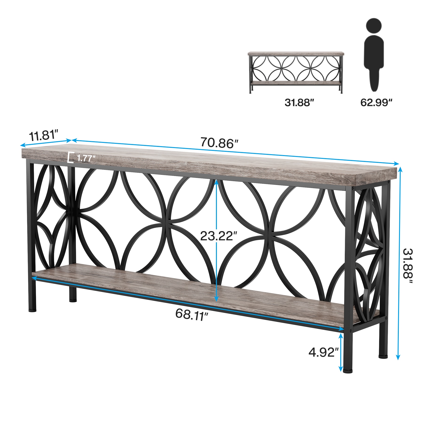 Tribesigns LWFD-F1895 Console-Sofa-Tables - View #7