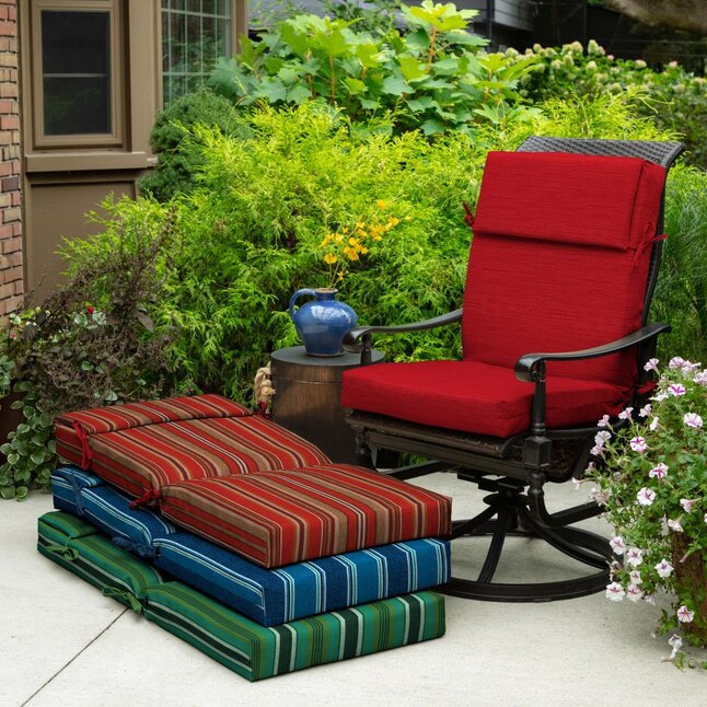 Roth Cherry Red High Back Patio Chair, Allen And Roth Red Patio Cushions Clearance