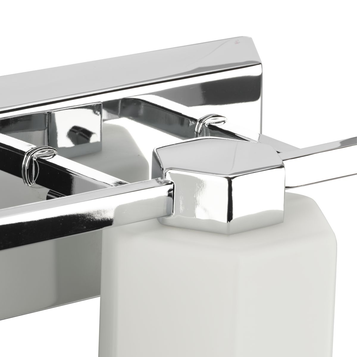 Estrada Polished Chrome 3-Light Vanity with Opal Glass Shades