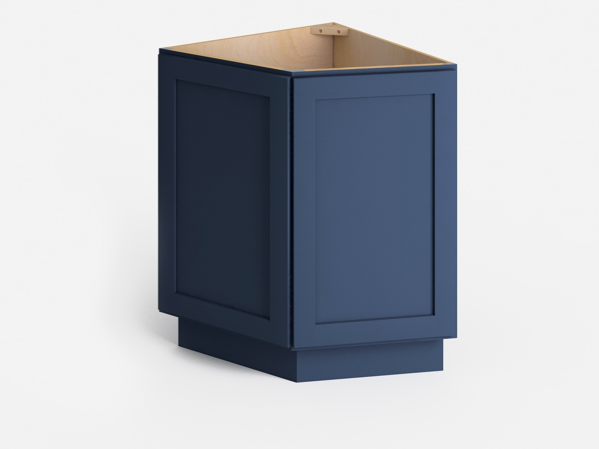 Valleywood Cabinetry 24-in W x 30-in H x 24-in D Marine Blue Birch Diagonal Corner Wall Ready To Assemble Plywood Cabinet (Flat Panel Shaker Style)