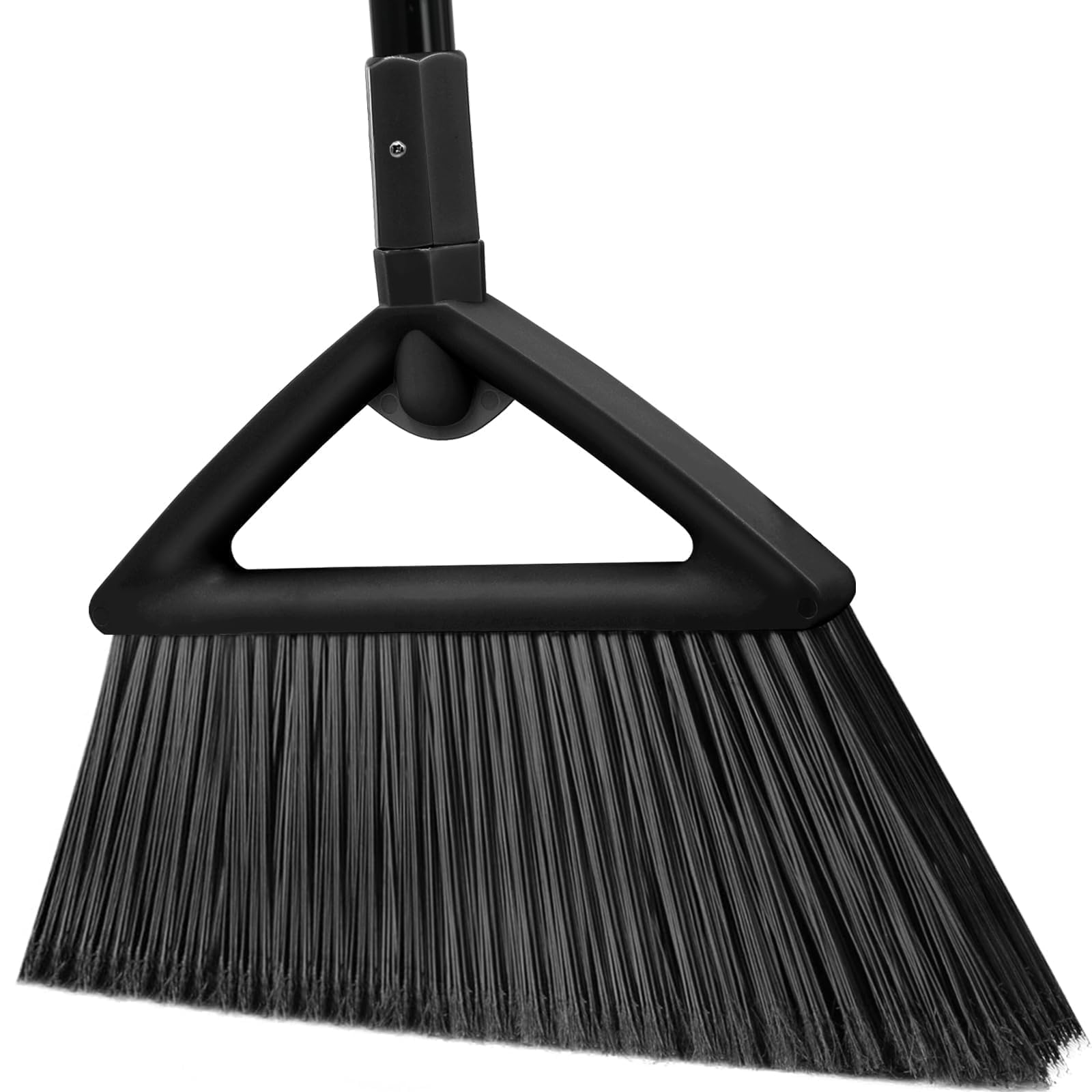 LAIFUCAM  Heavy Duty Broom with Adjustable Long Handle Angled Bristle Design for Indoor and Outdoor Sweeping durable home and garden accessory