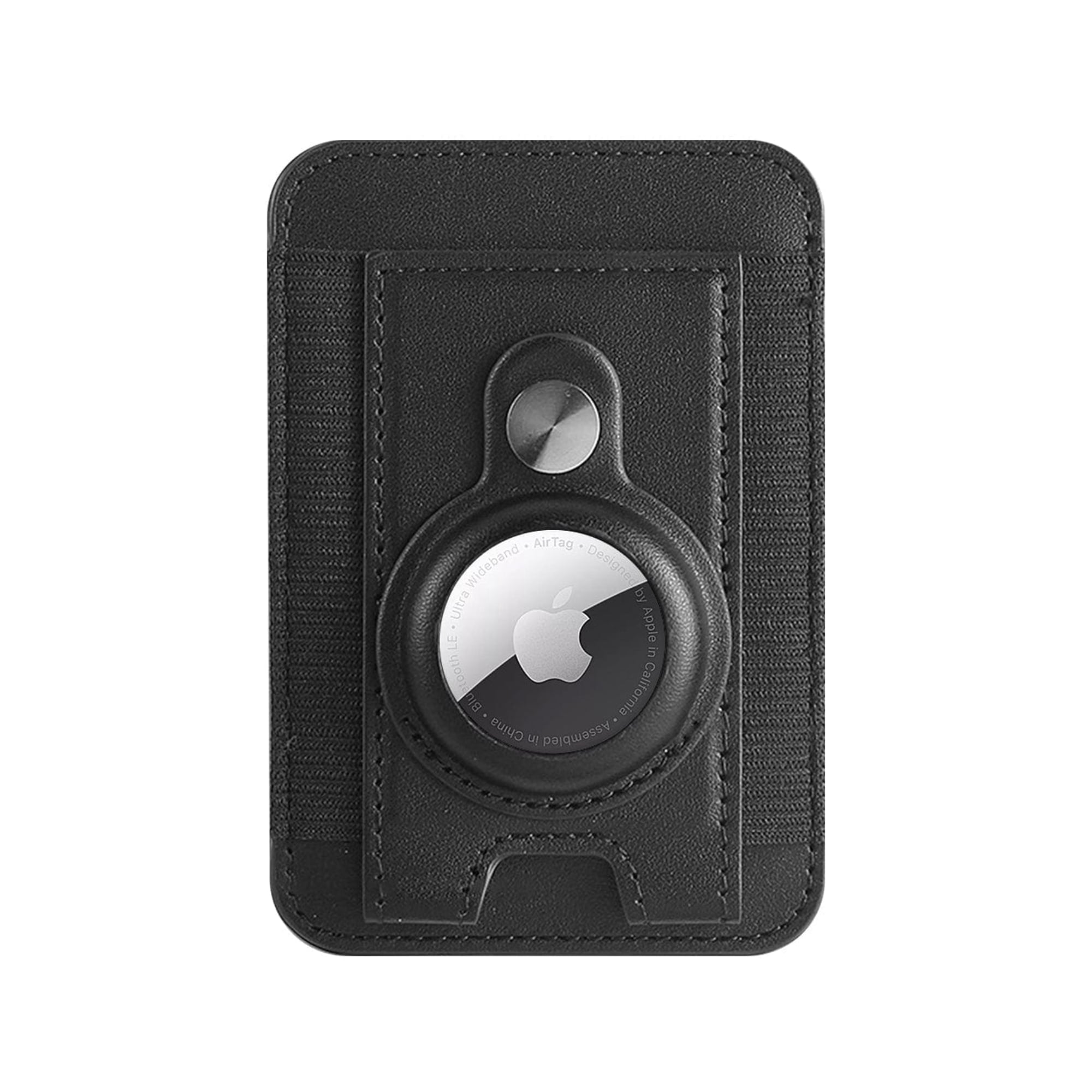 SAHARA - Indy Series Leather Airtag Wallet Case - Magsafe Compatible iPhones in Black | CP00711