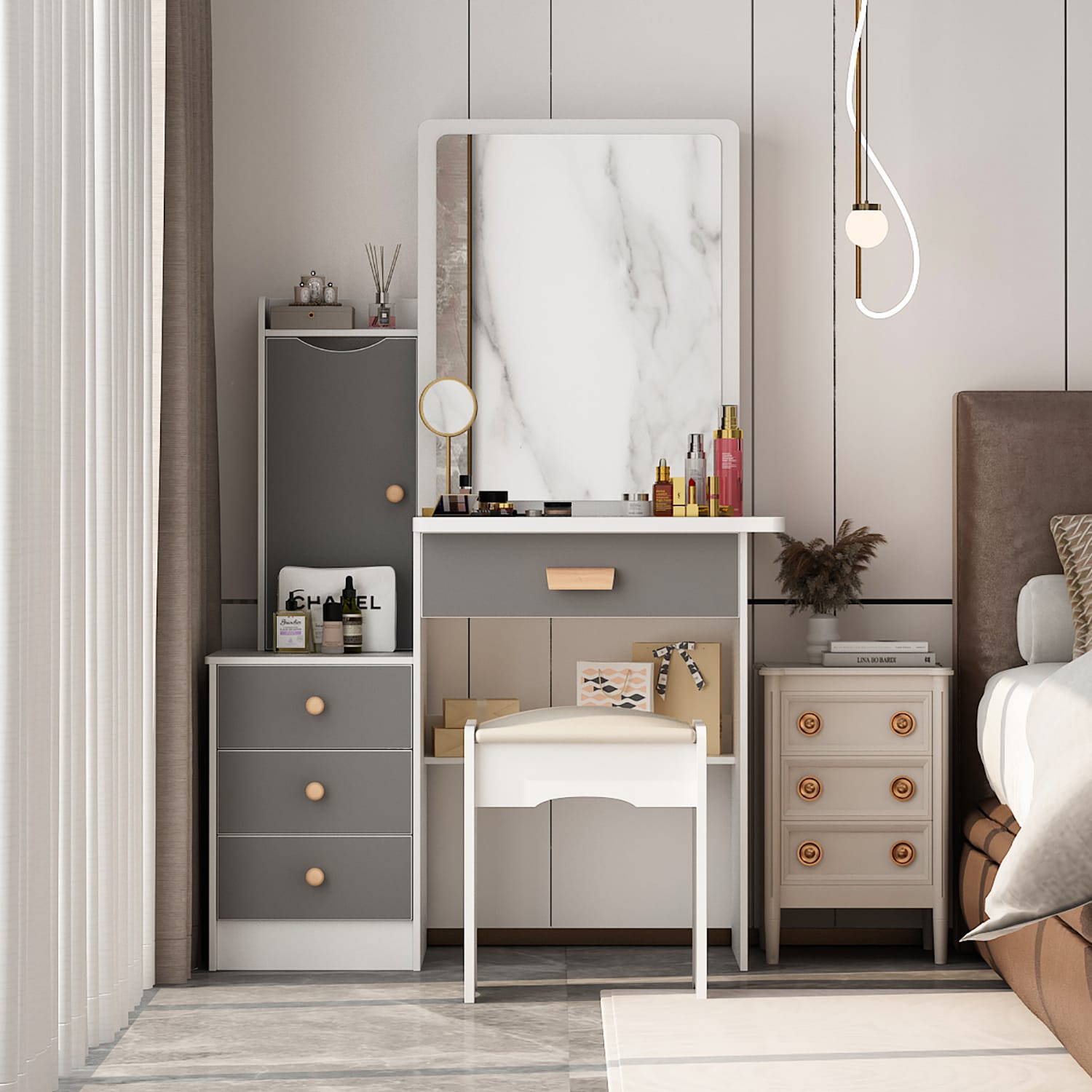 FUFU&GAGA LJY-WFJX0096-02 Bedroom-Vanities - View #4