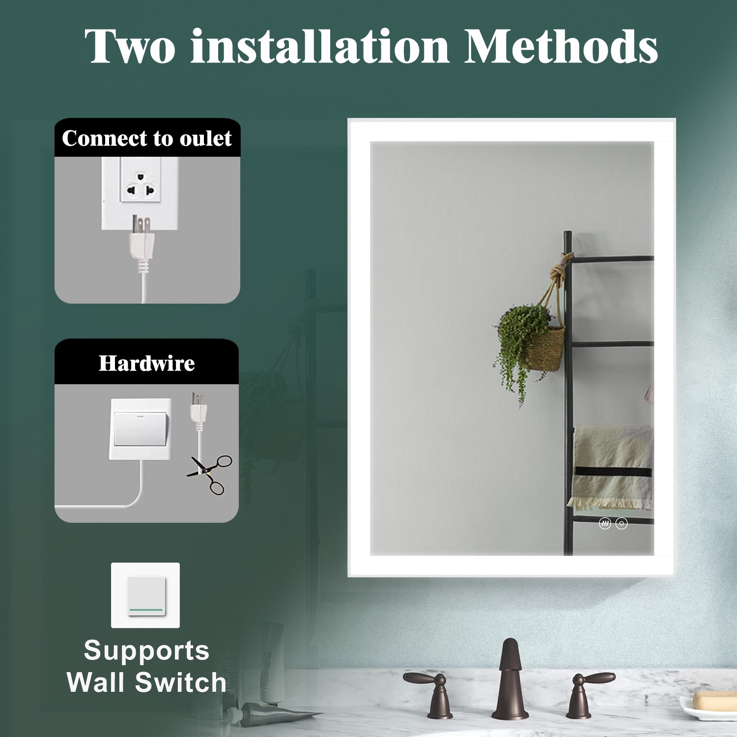 Forclover ASA-H84505 Framed-Bath-Mirrors - View #7