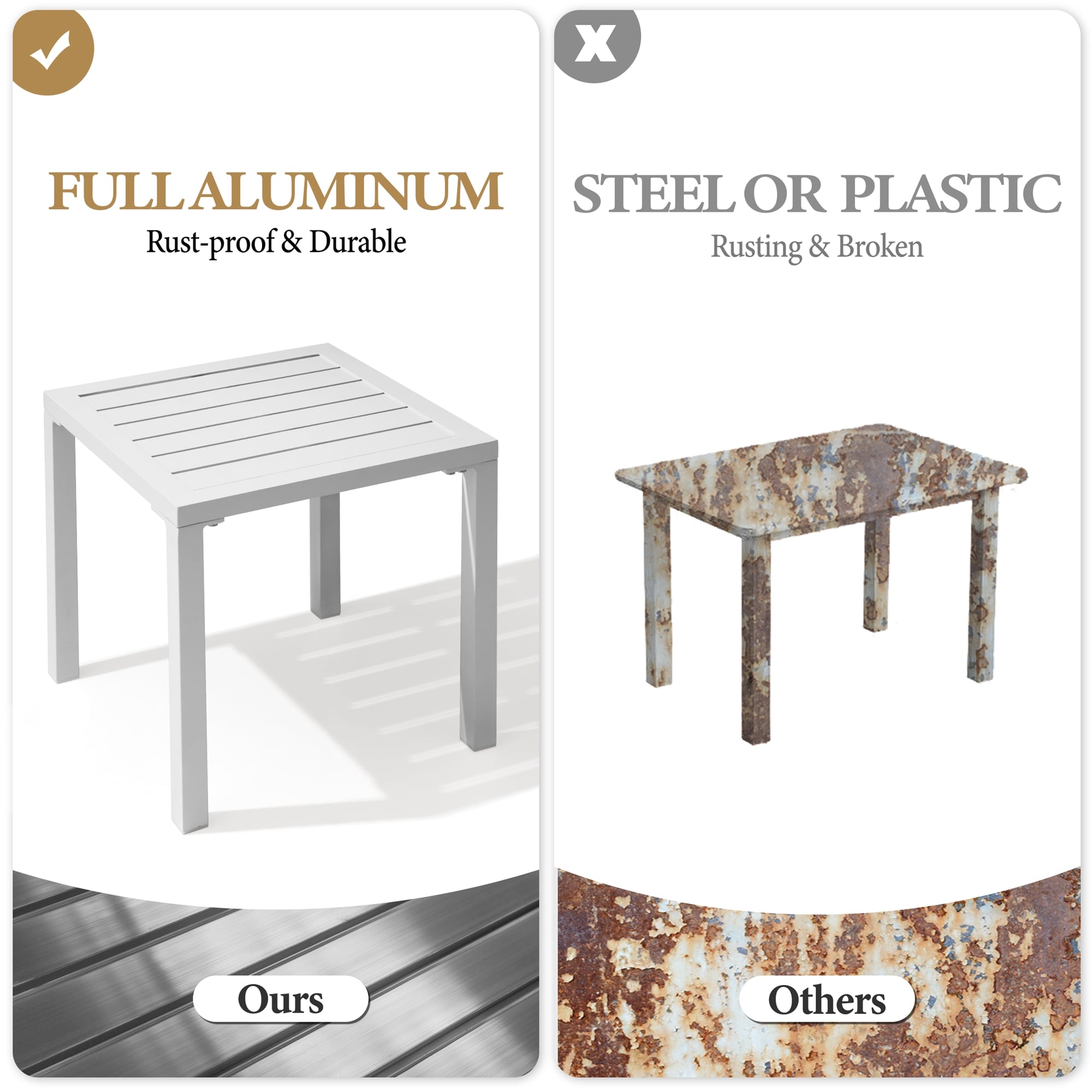 Crestlive Products CL-TB006WHT Patio-Tables - View #4