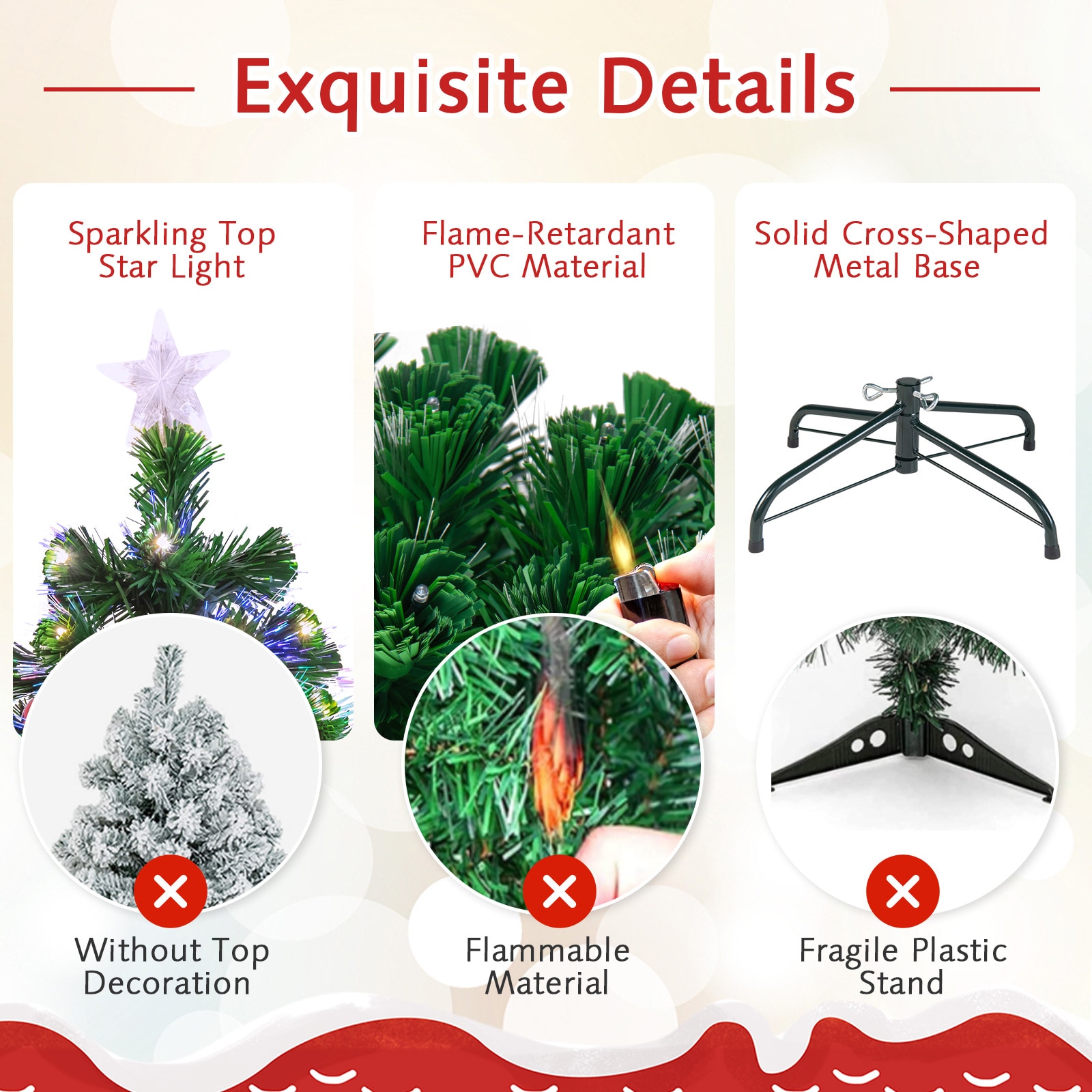 Forclover ALHY-81CM Artificial-Christmas-Trees - View #9