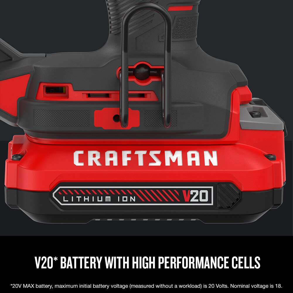CRAFTSMAN V20 2-in 18-Gauge Cordless Brad Nailer (Battery & Charger  Included) in the Brad Nailers department at