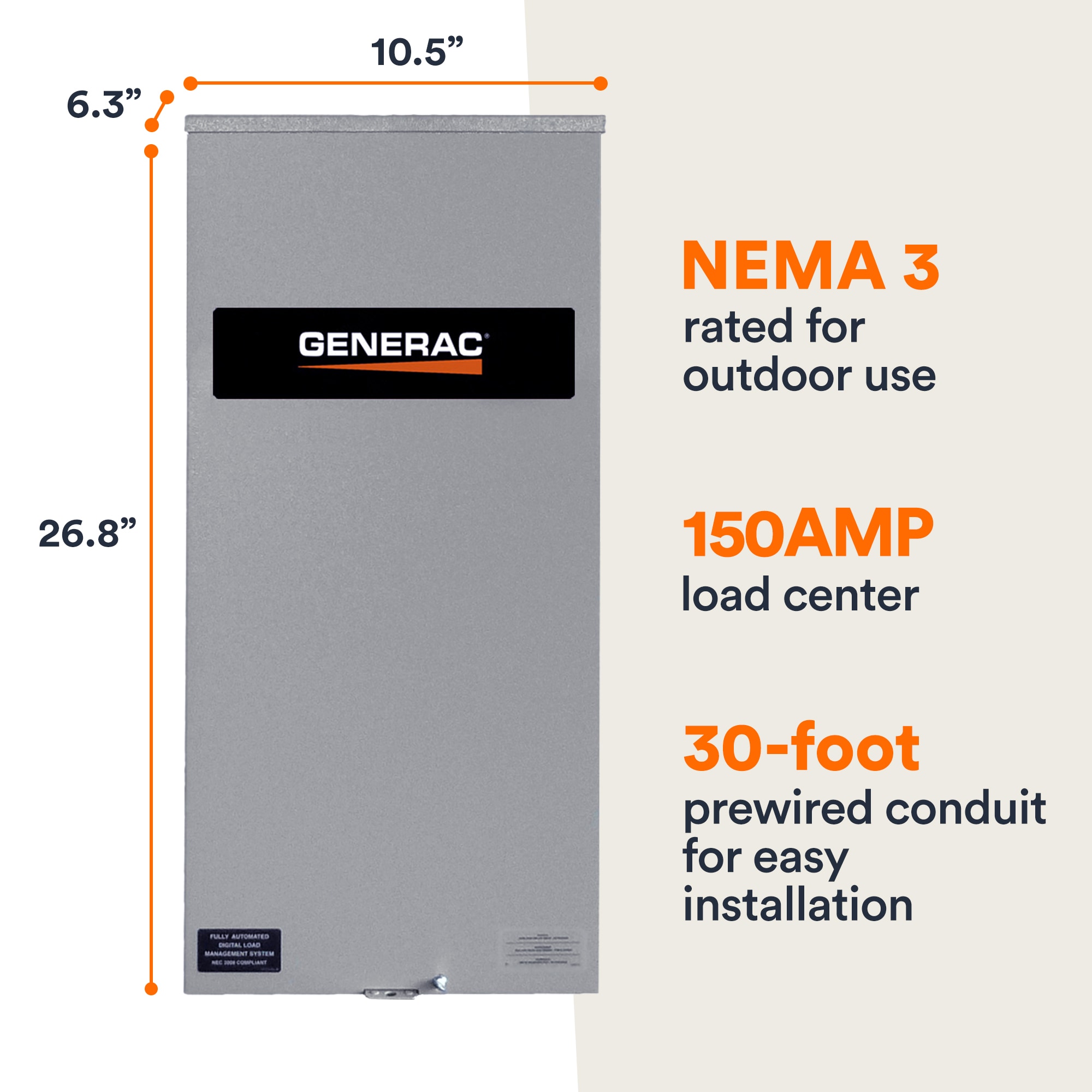 Generac RXSW150A3 Transfer-Switch-Kit - View #6