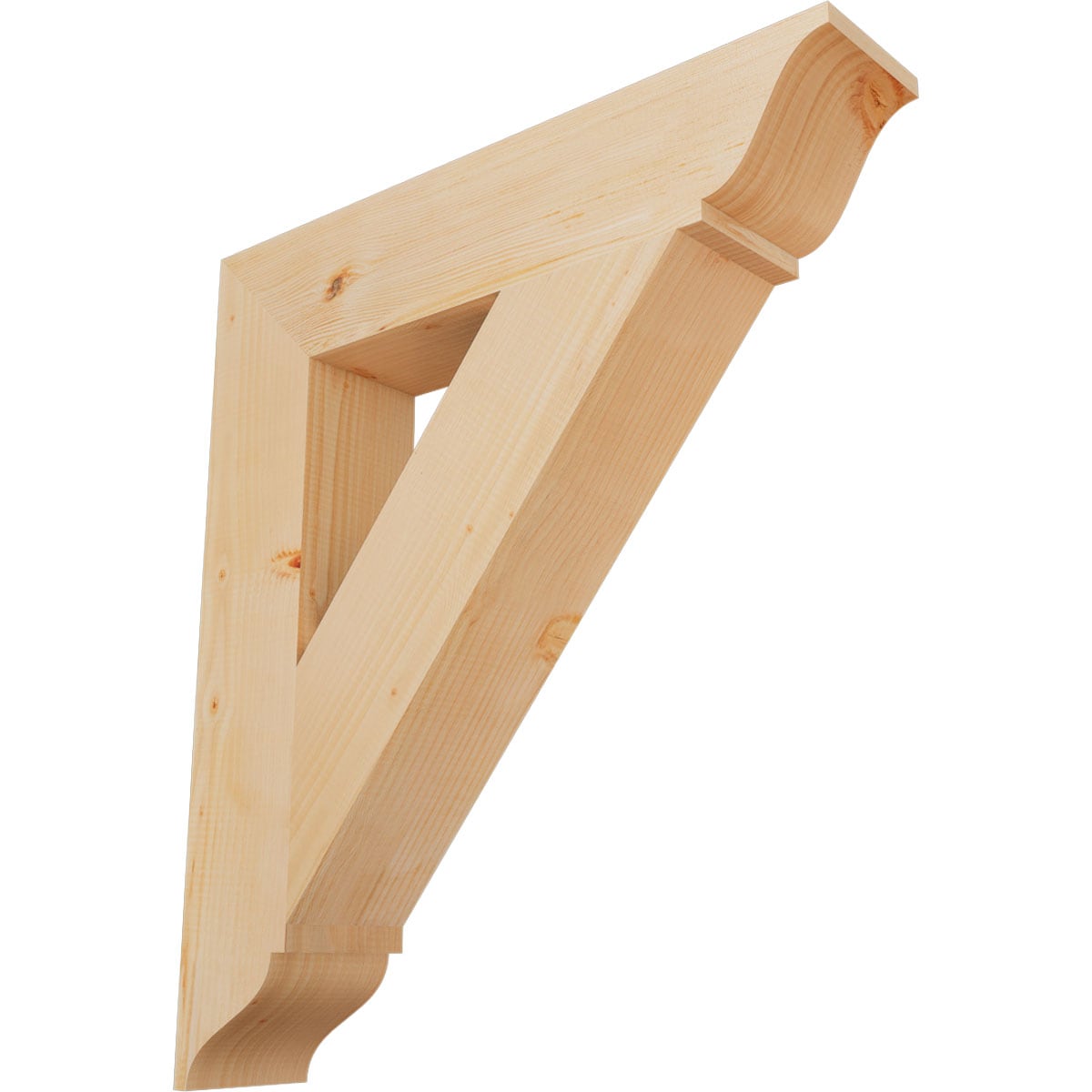 Ekena Millwork BKT06X30X34TRA01SDF Traditional traditional smooth 5-1/2-in x 30-in x 34-in Douglas fir Brown Wood Standard bracket