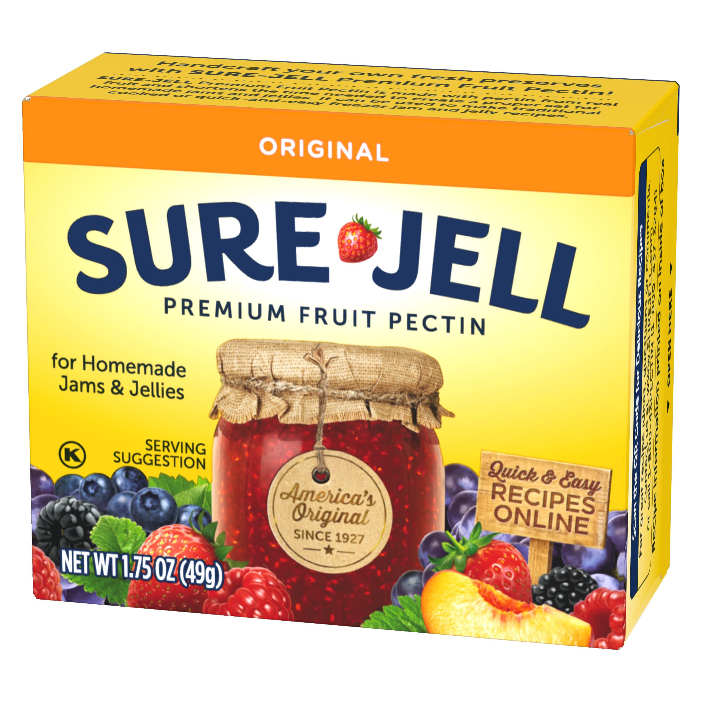 Premium Sure-Jell Original Fruit Pectin 1.75 Ounce (Pack of 8) in