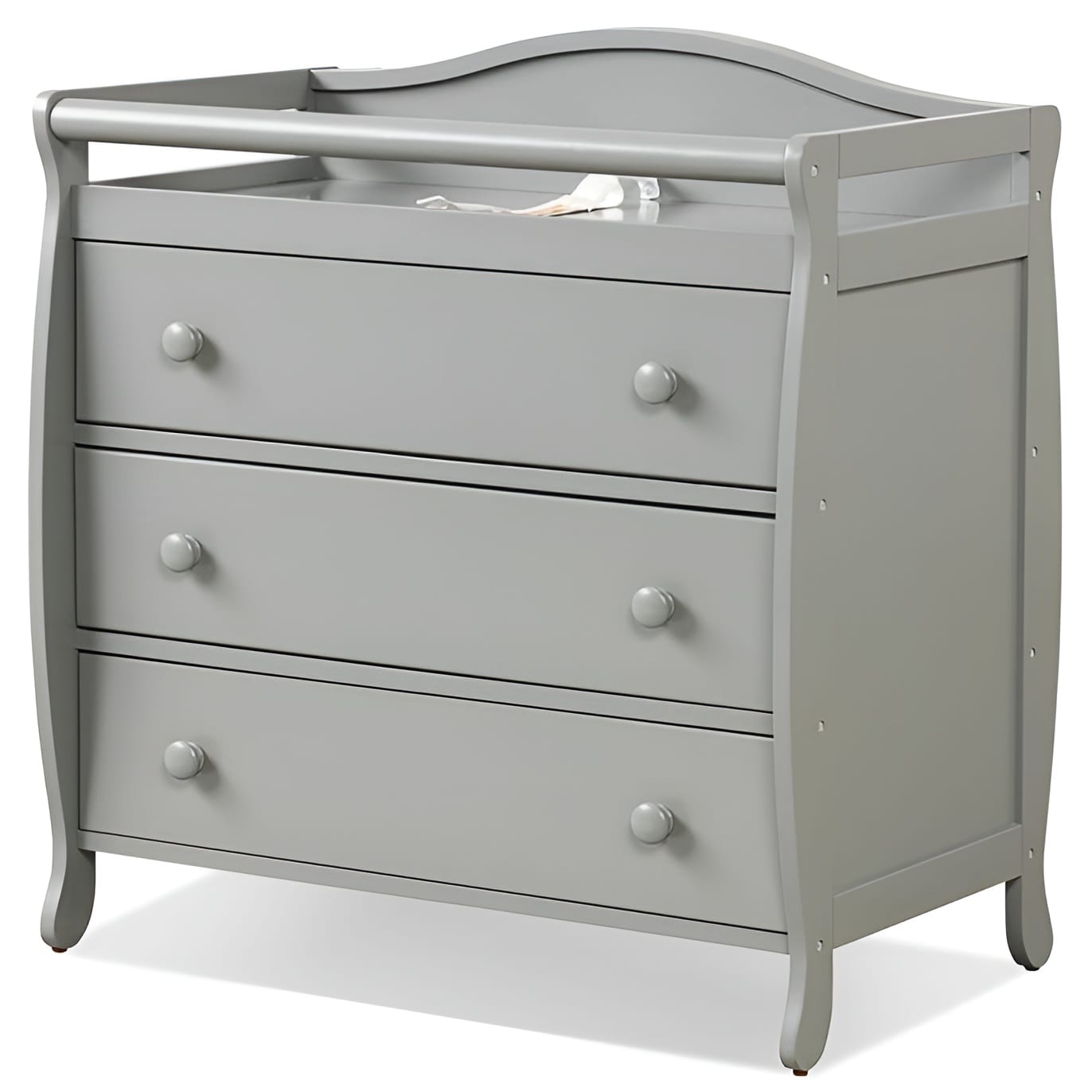 Slickblue 3-Drawer Baby Storage Cabinet - 35.5W-Inch Gray Freestanding Changing Table for Home Use