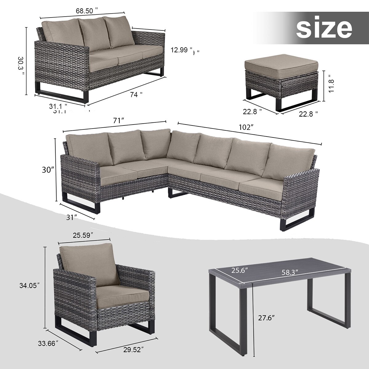 Rilyson FS1491511536263159-3 Patio-Conversation-Sets - View #4