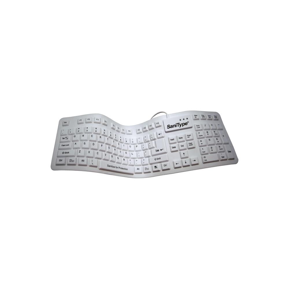  ISTR27429 Wetkeys KBSTFC106-W Sanitype Hygienic USB Keyboard Washable Soft-Touch-Comfort USB, White