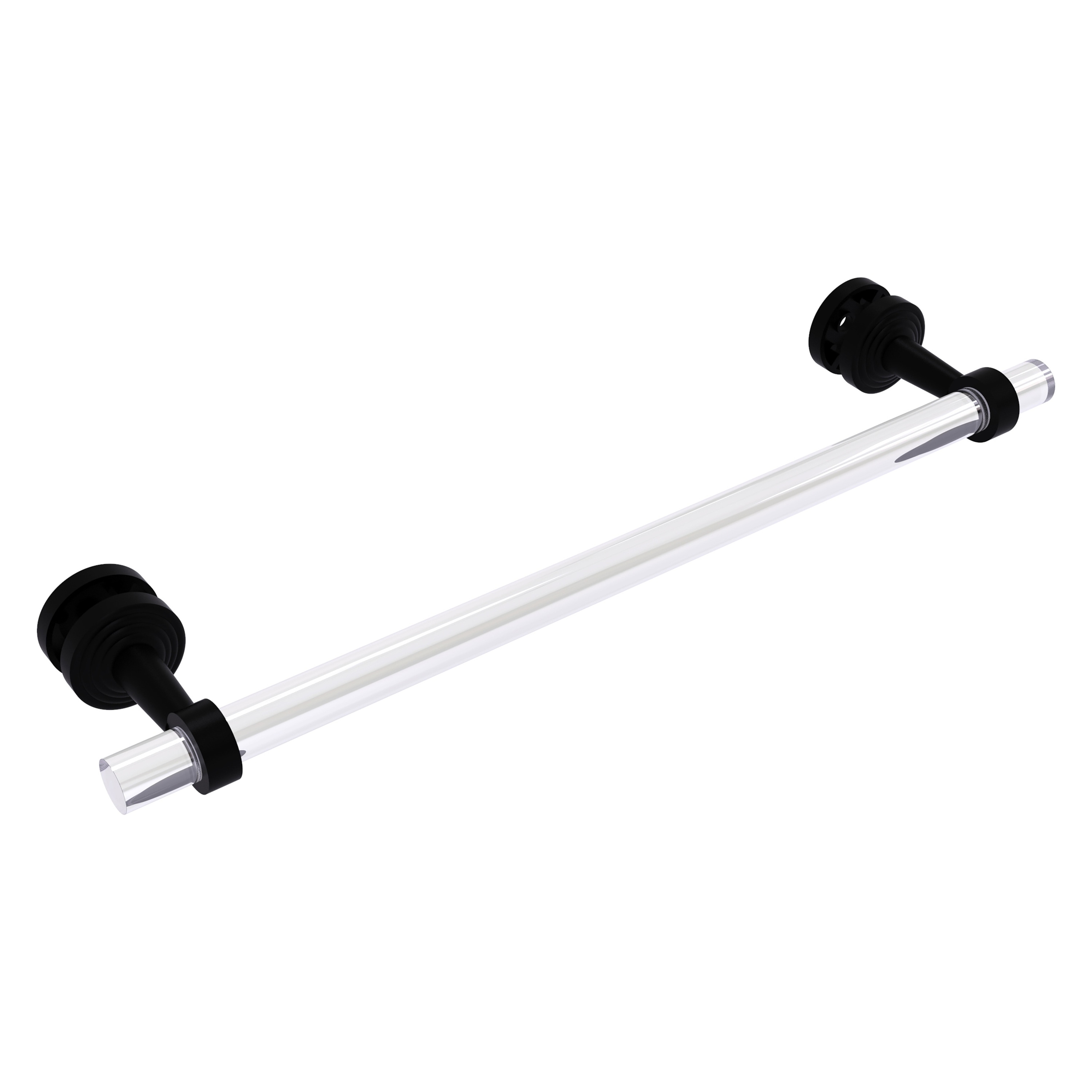 Allied Brass PB-41-SM-18-BKM Pacific Beach 18-in Matte Black Wall mount Single Towel Bar
