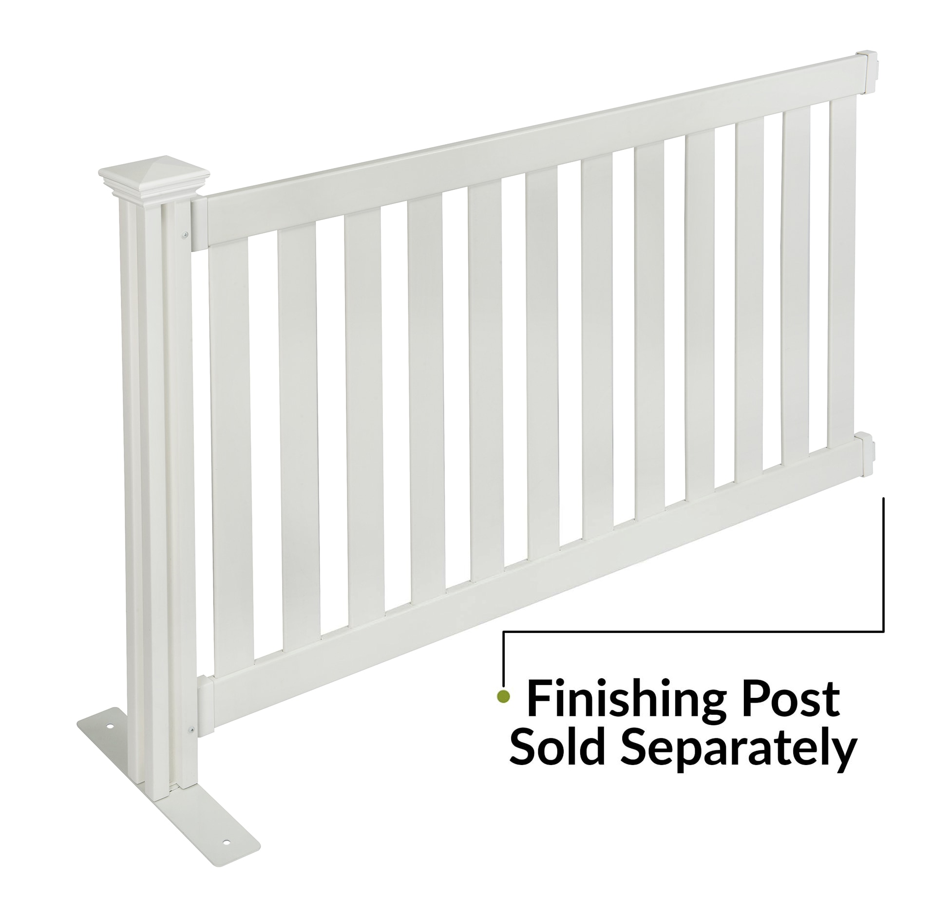 Davidson White Vinyl 5.5-ft Wide Portable Event Fence Kit