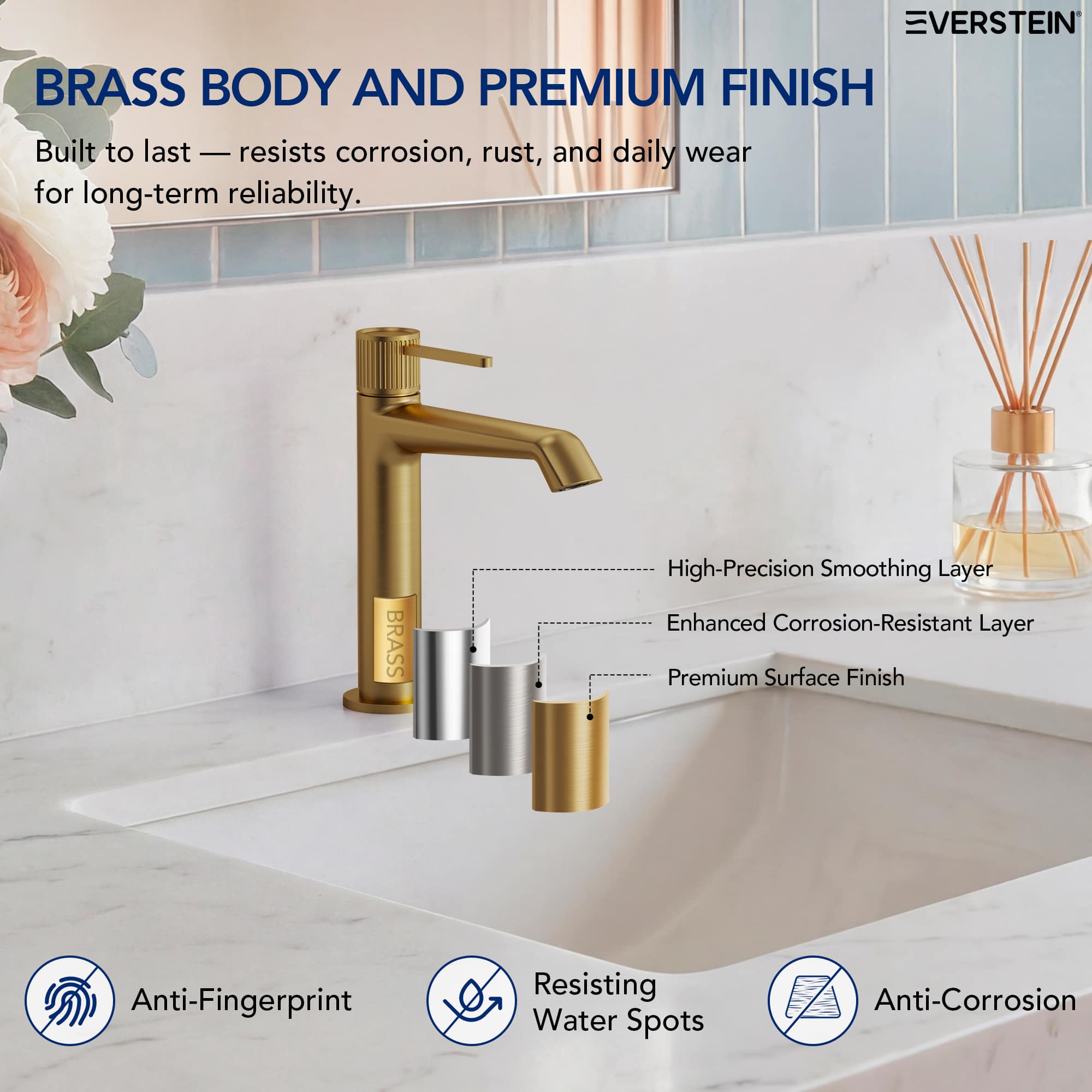 EVERSTEIN SFS-1313B-GD Lavatory-Faucets - View #6