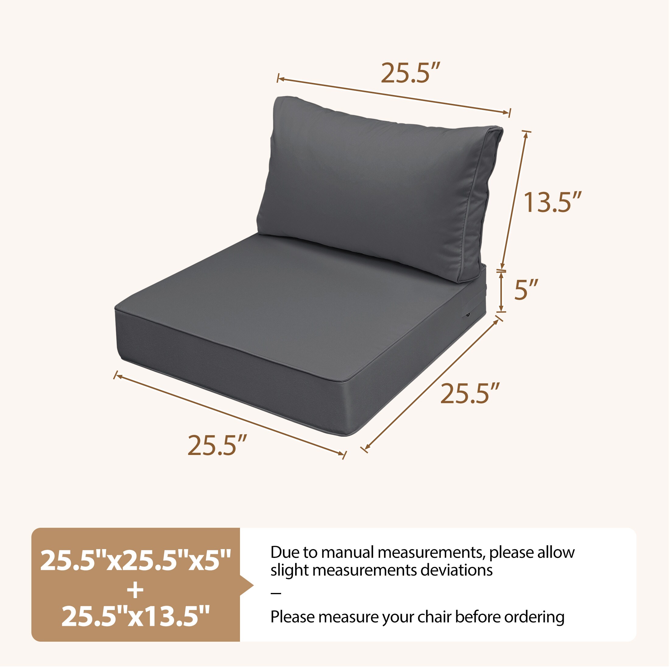 UPHA LSPC-SF252513SHUI4 Patio-Furniture-Cushions - View #5