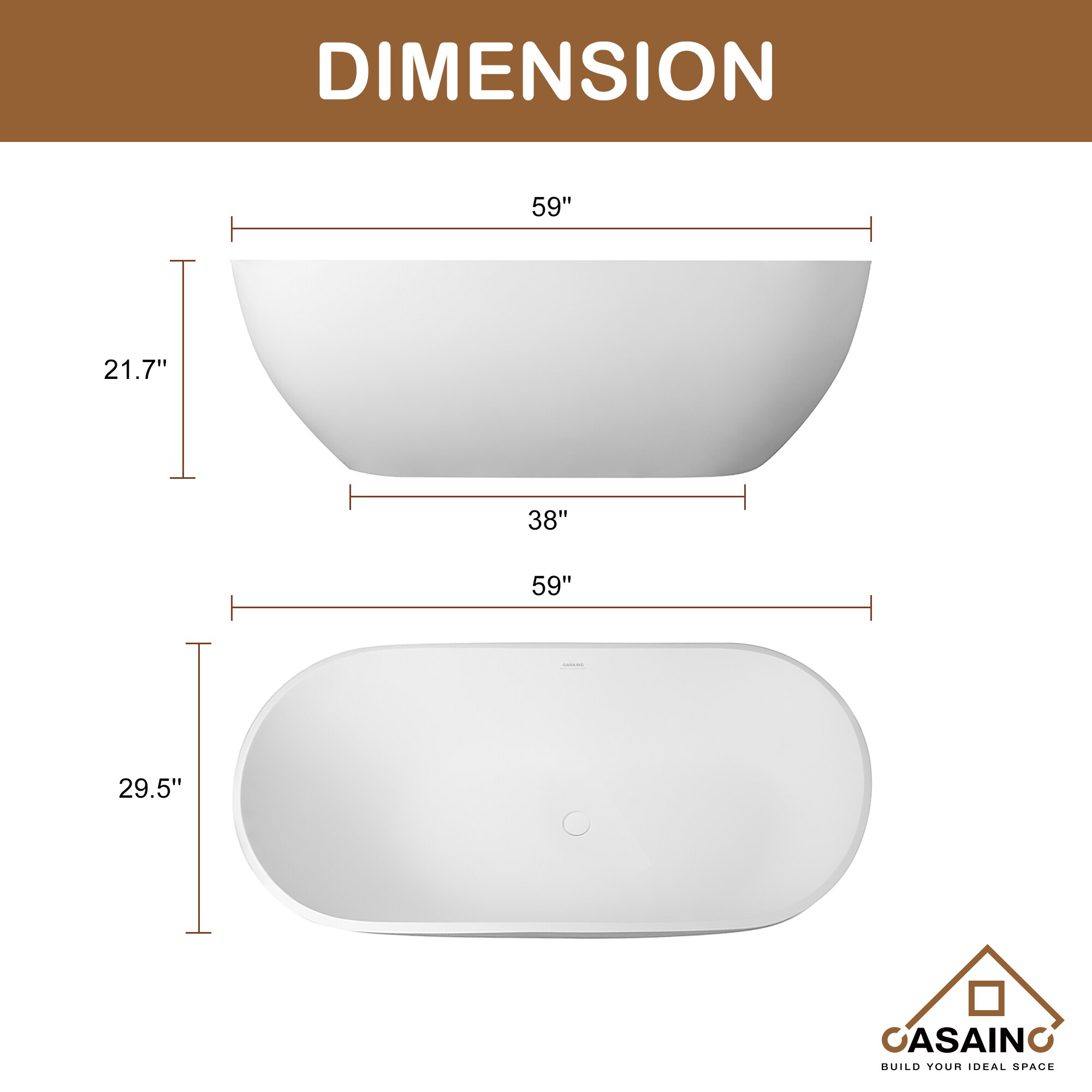 CASAINC CA-TC-8319 bathtubs - View #11
