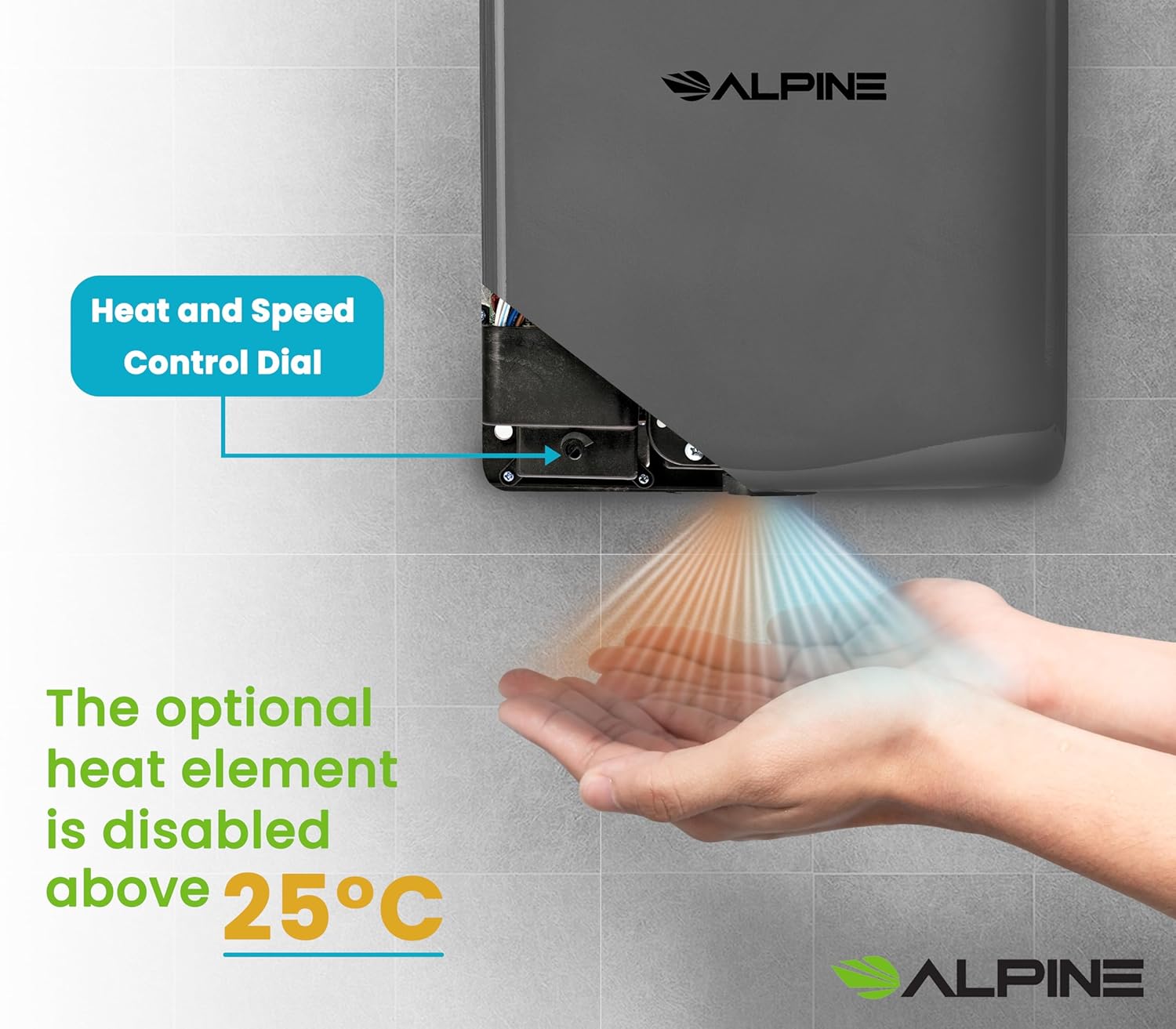 Alpine Industries 405-10-GRY Commercial-Hand-Dryers - View #6