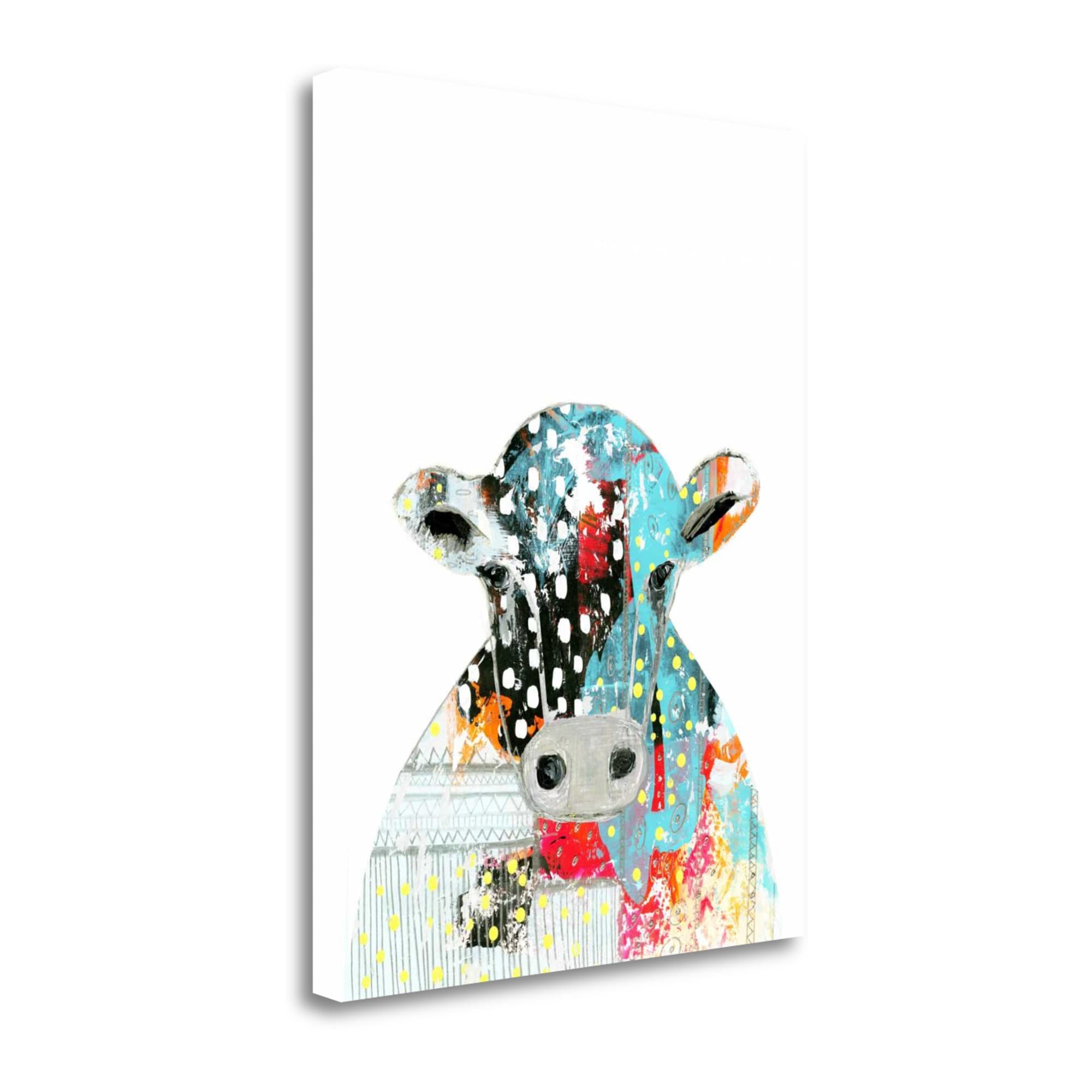 Tangletown Fine Art SBSO1246-1823C Abstract Cow Sarah Ogren 23-in H x 18-in W Abstract Print on Canvas