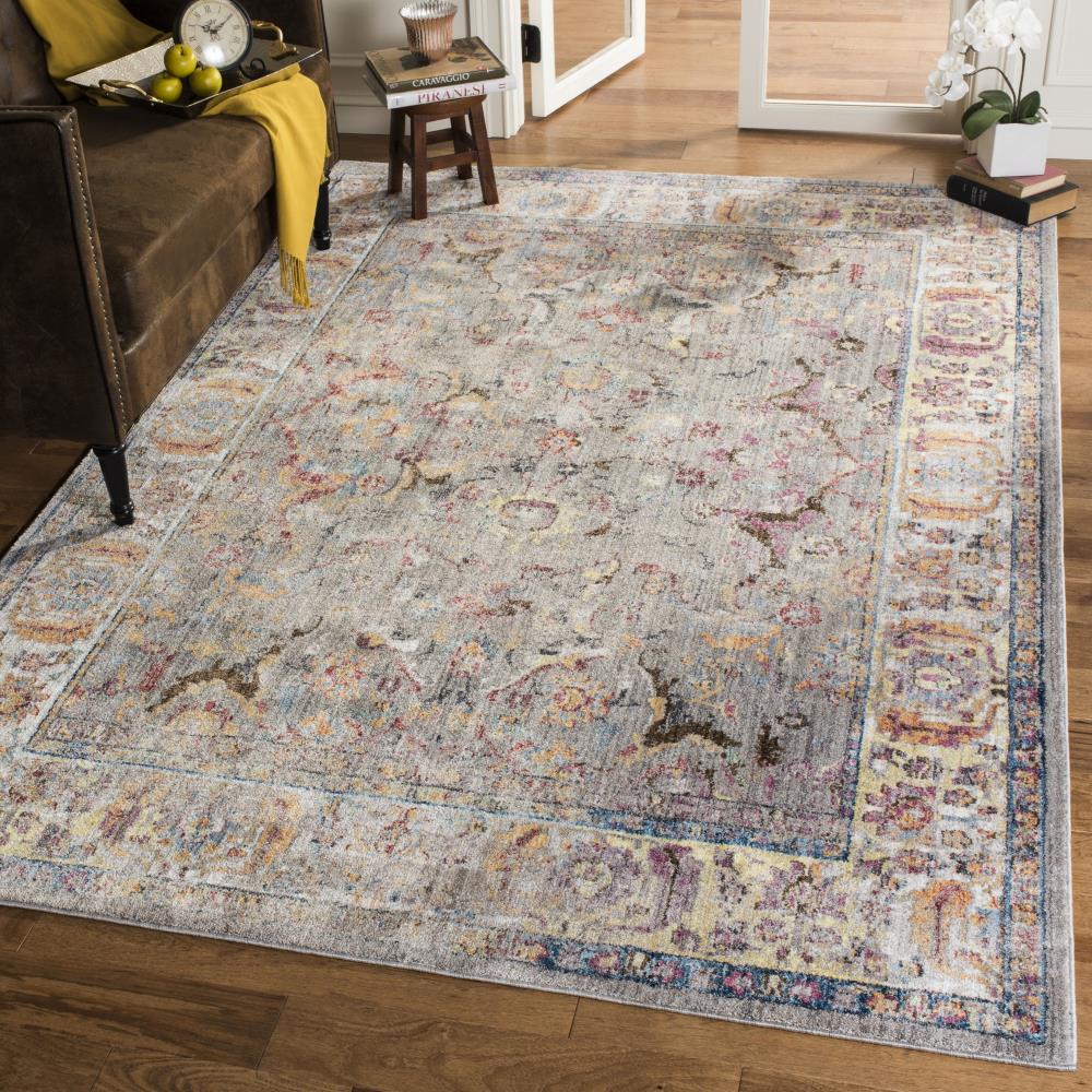 Elysian Gray Hand-Knotted Round Wool Blend Area Rug