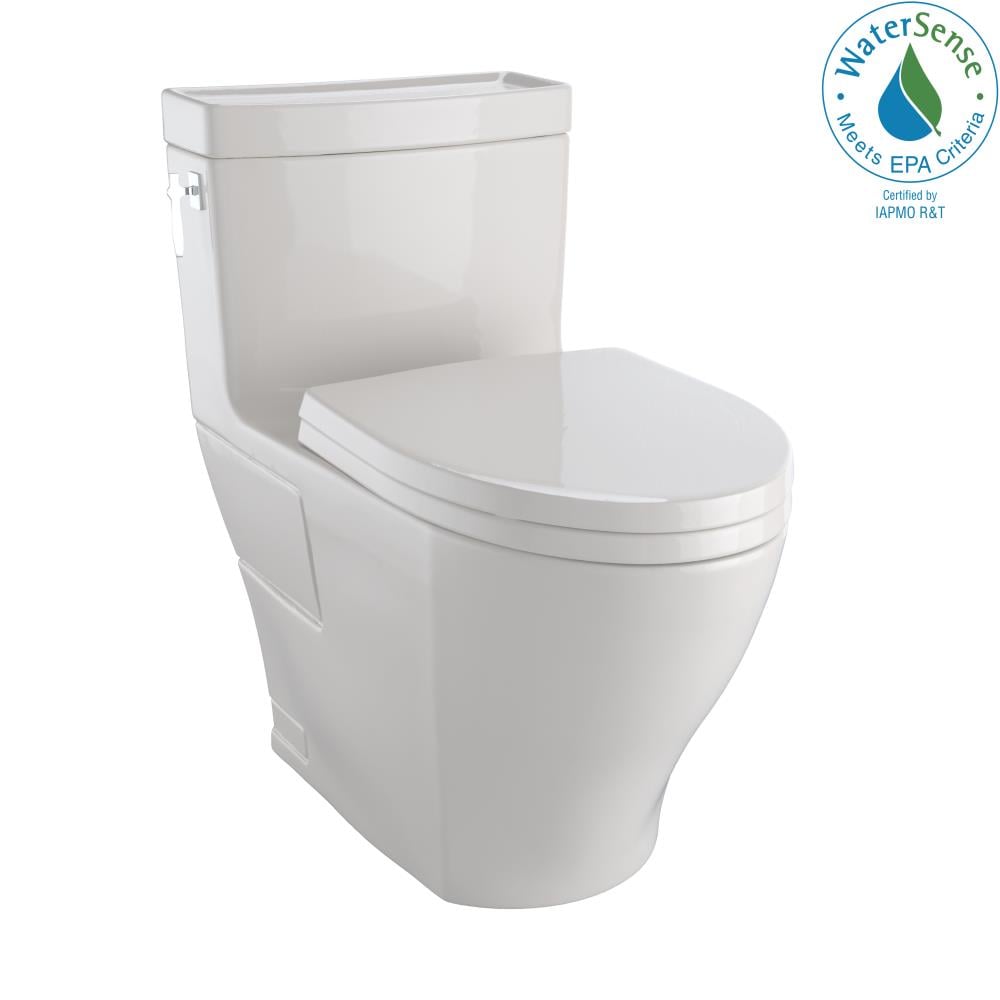 TOTO MS626124CEFG-12 Aimes Sedona Beige Elongated Chair height Soft Close 1-piece Toilet 12-in Rough-In WaterSense 1.28 GPF