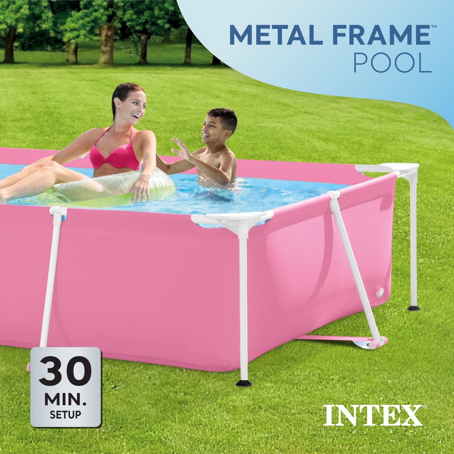 Metal frame swimming pool online