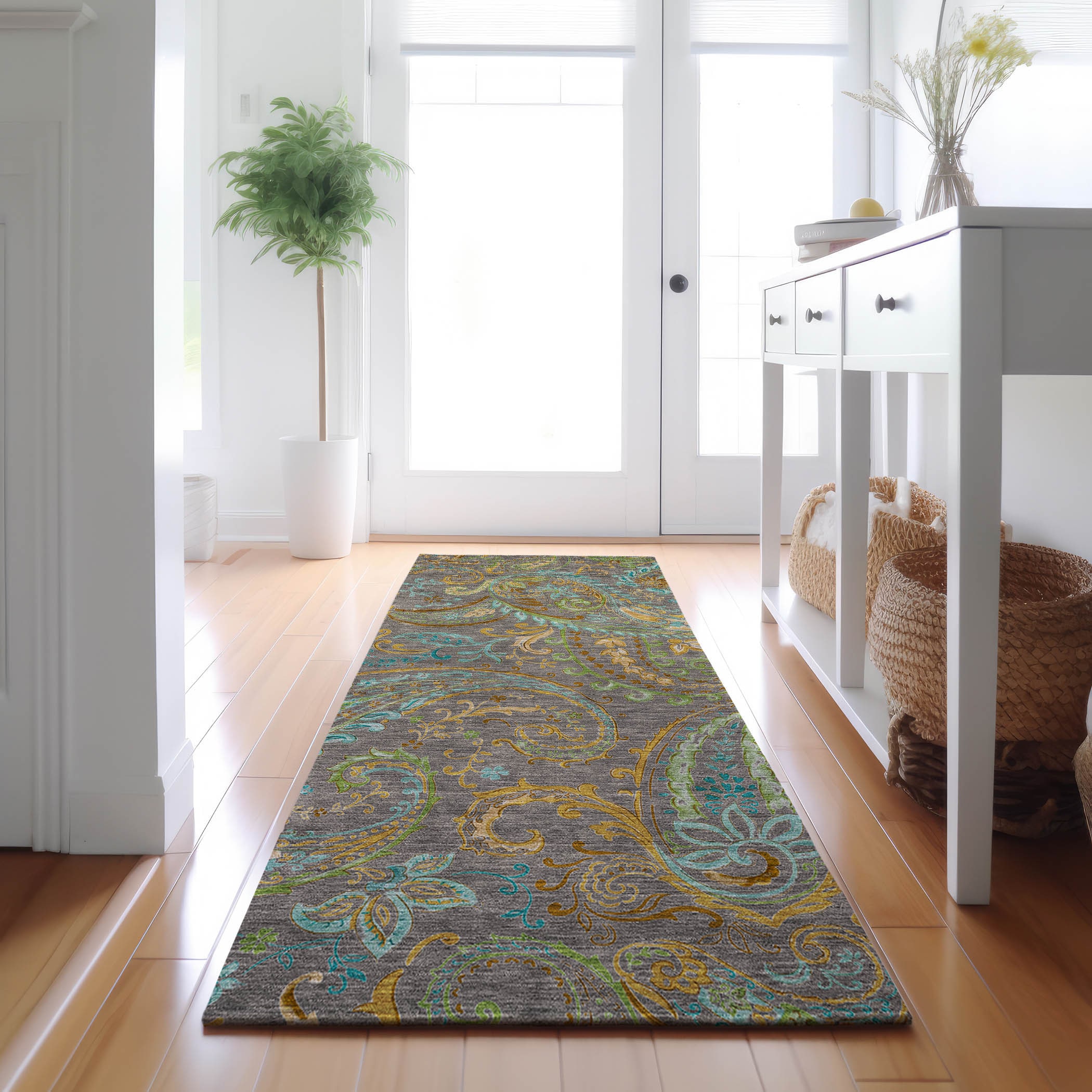 Addison Rugs AMF518NA30X46 Mayfield AMF518NA 2 x 3 (ft) Loomed Polyester Navy Rectangular Indoor Abstract Machine washable Area rug