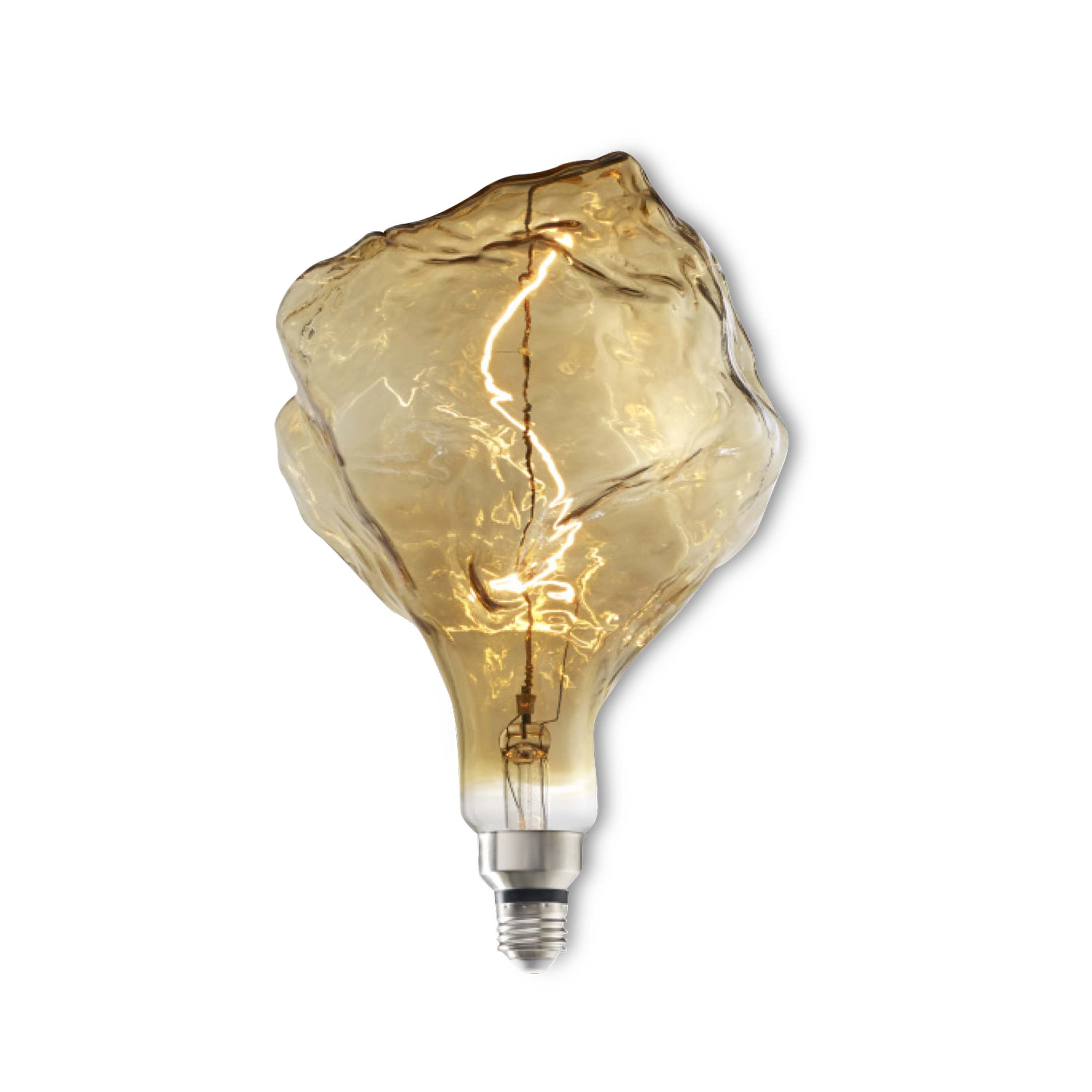 Bulbrite 776316 Natural Grand LED Filament 60 -Watt EQ Specialty Amber Medium base (E-26) Dimmable LED Decorative Light Bulb