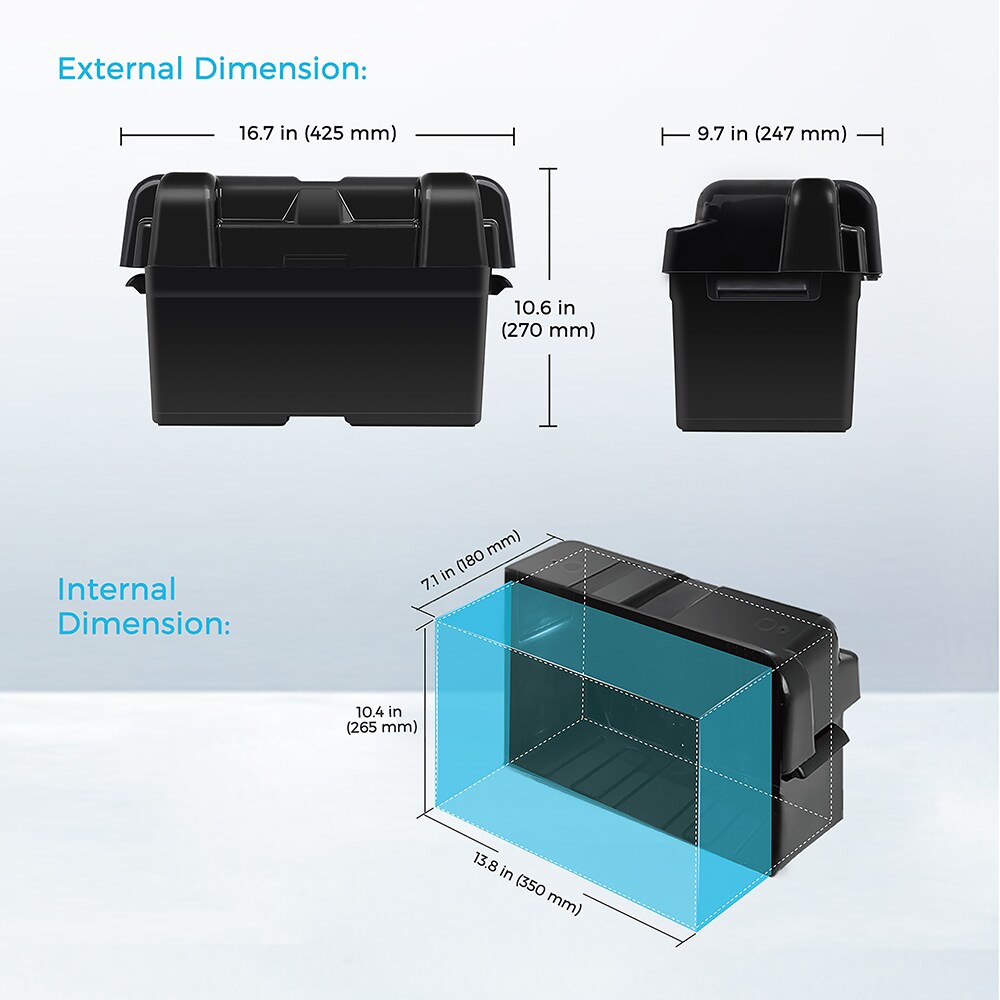 Renogy Battery Box Multiple Marine Battery Box in the Power