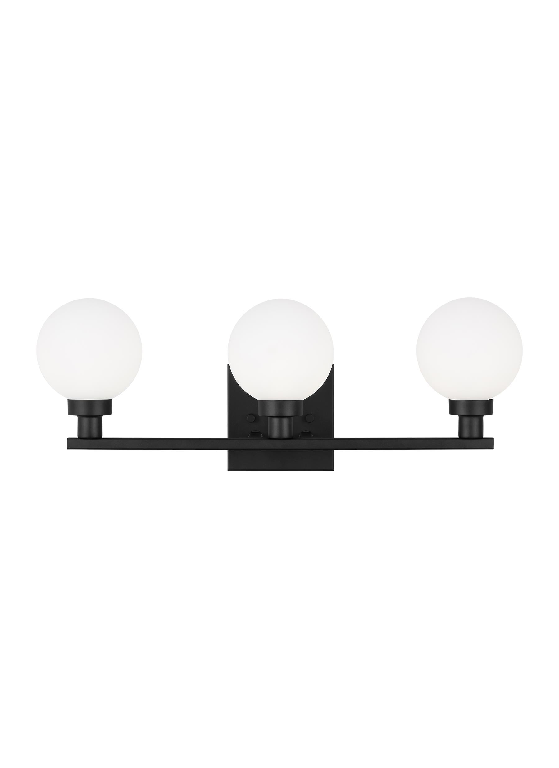 Generation Lighting 4461603-112 Clybourn 21.625-in 3 -Light Matte Black Modern/contemporary Vanity light