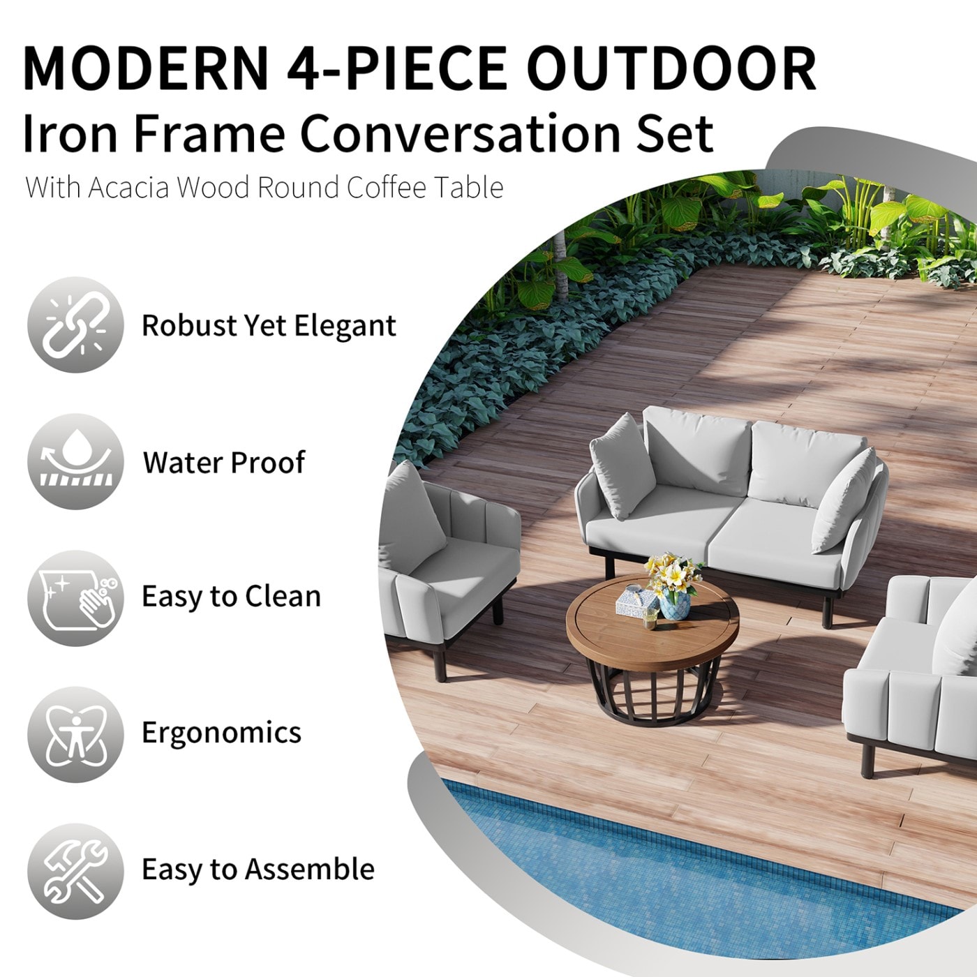 Mondawe MA-TPSH202WH Patio-Conversation-Sets - View #5