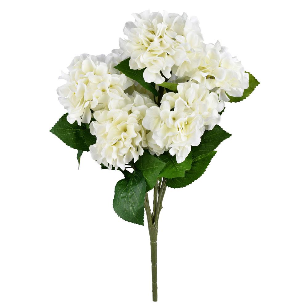 Vickerman 21-in White Indoor Artificial Hydrangea Artificial Flower at ...