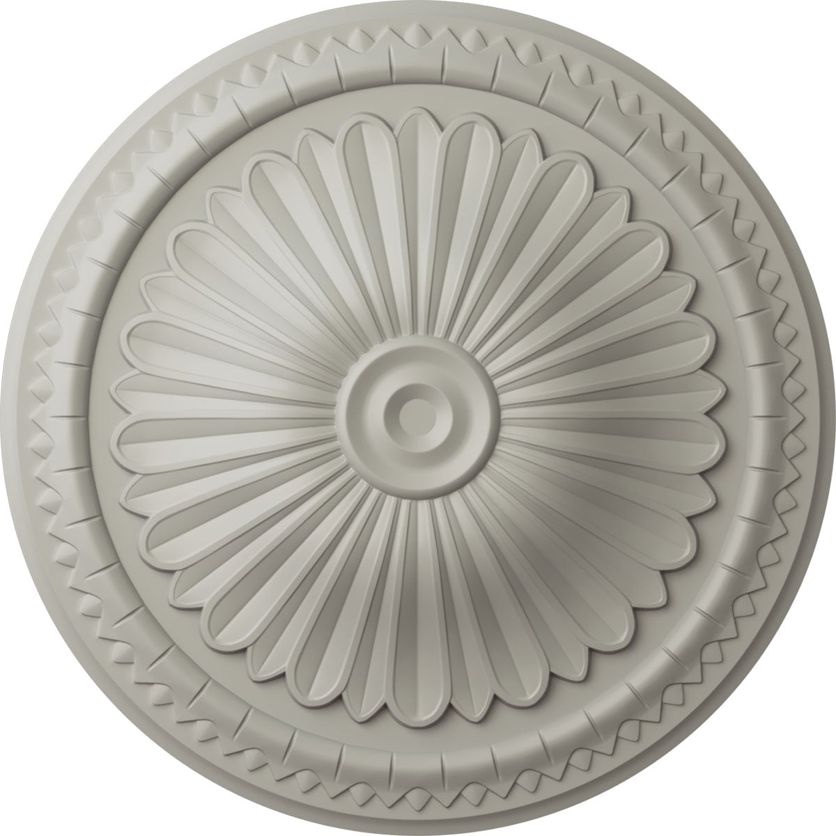 Ekena Millwork CM14AXPCF Alexa 15-in W x 15-in L Painted Pot Of Cream Polyurethane Whole Ceiling Medallion