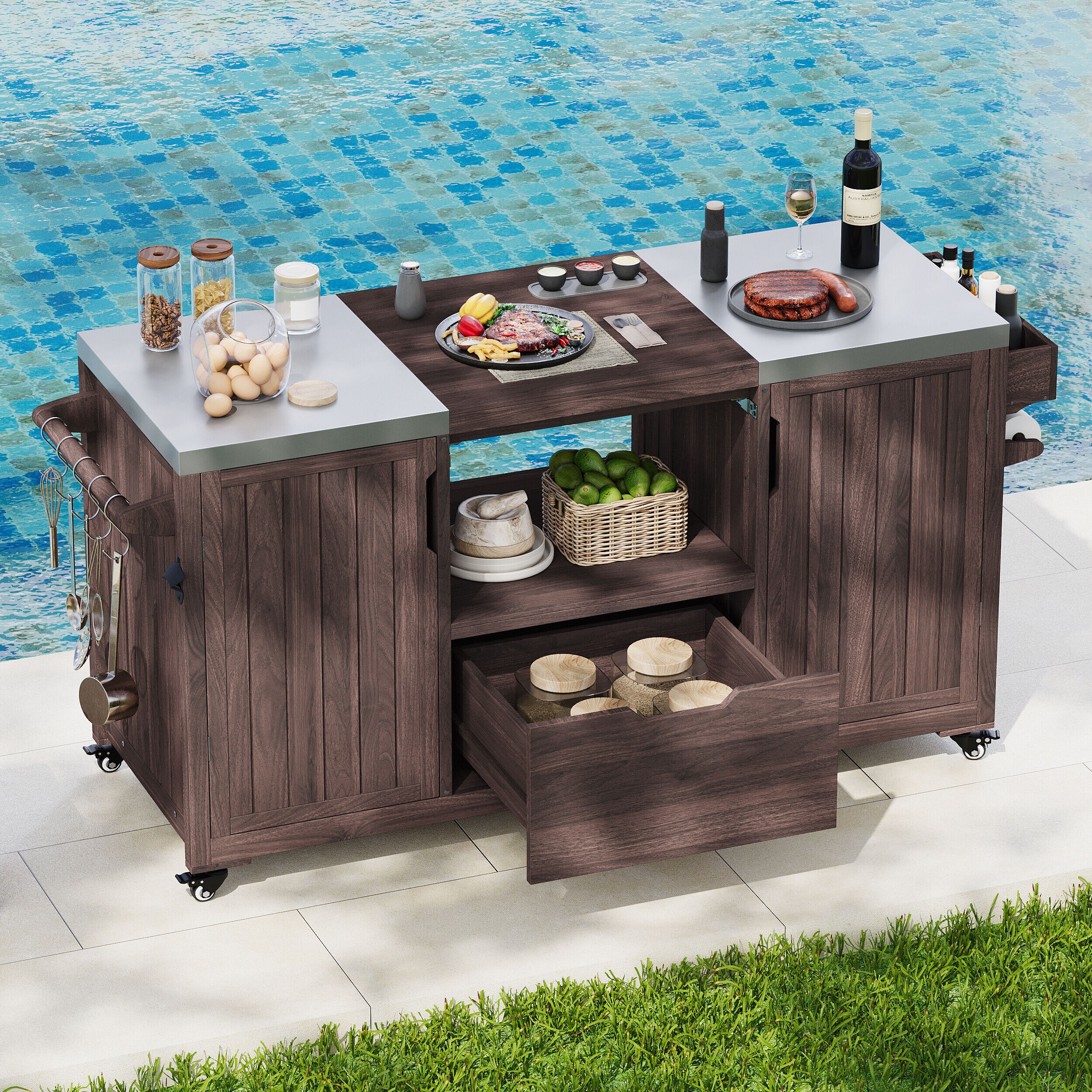 Siavonce XH250629Z Grill-Carts-Grill-Stands - View #11