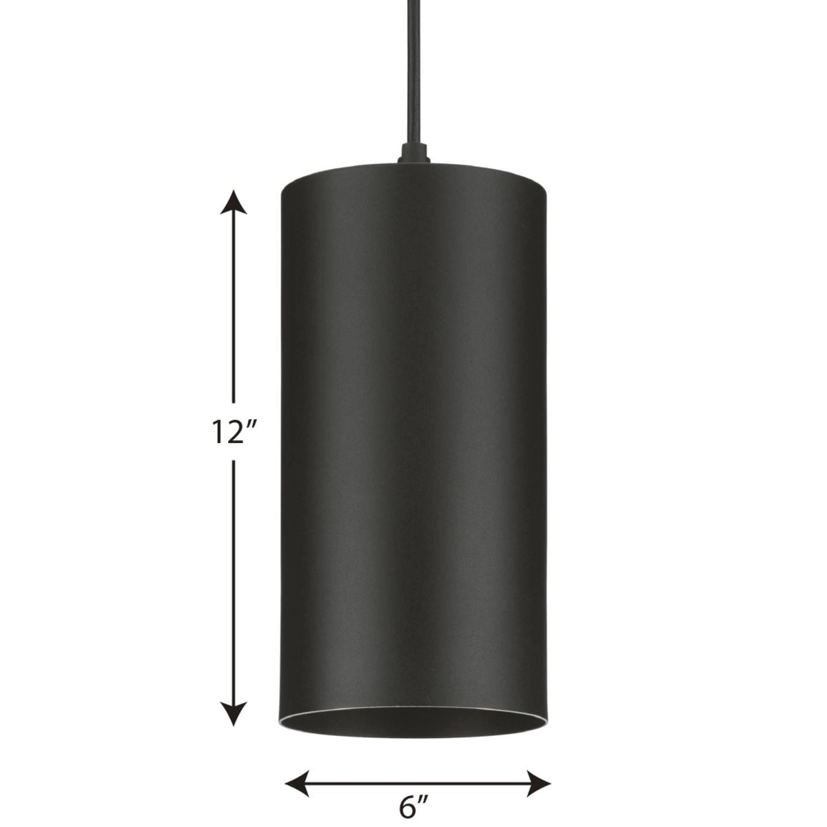 Modern 6" Black Bronze Aluminum LED Outdoor Pendant Light