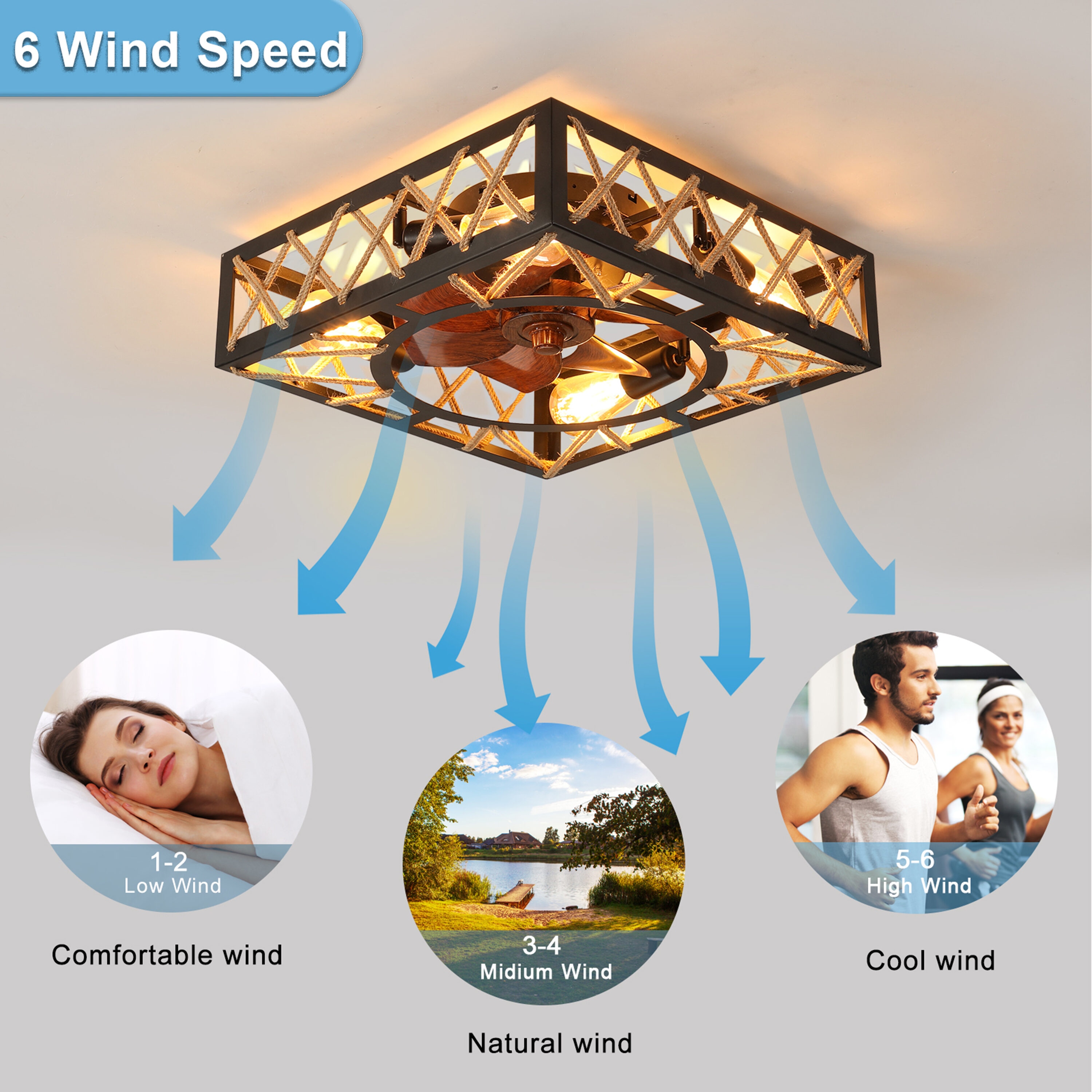 Oaks Decor Pavia 20-in Black Color-changing Indoor Flush Mount Smart Fandelier Ceiling Fan with Light and Remote (7-Blade) L6008 simolary.com 18 Oaks Decor Pavia 20-in Black Color-changing Indoor Flush Mount Smart Fandelier Ceiling Fan with Light and Remote (7-Blade) L6008 Simolary simolary.com 18