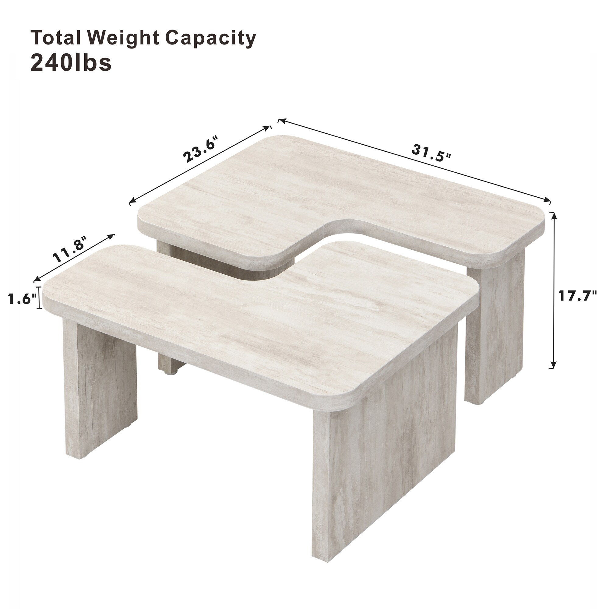 SINOFURN SYC160031GY Coffee-Tables - View #3