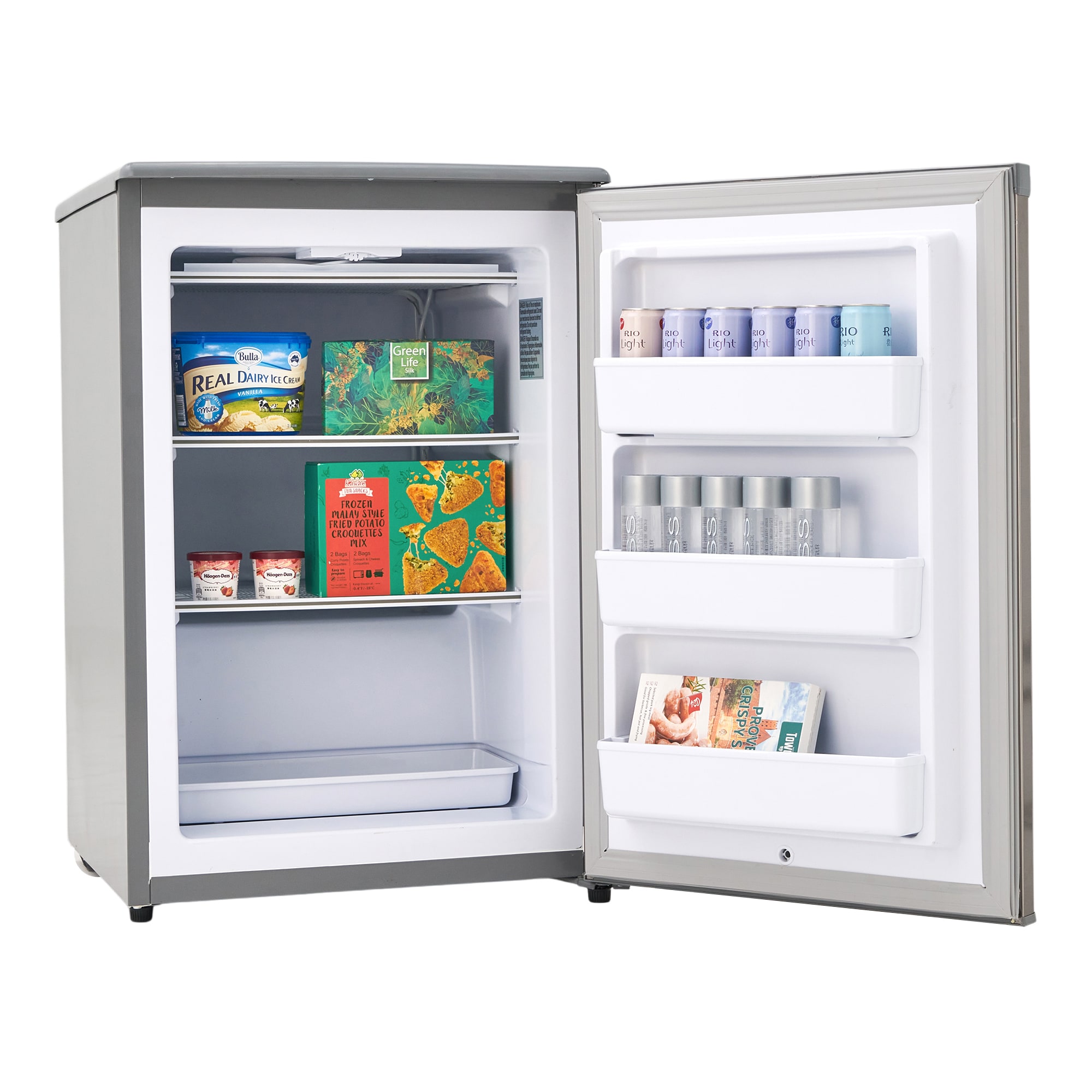 Conserv 4.5-cu ft Standard-Depth Freestanding Mini Fridge Freezer Compartment (Stainless) | CRMF 4502 Stainless